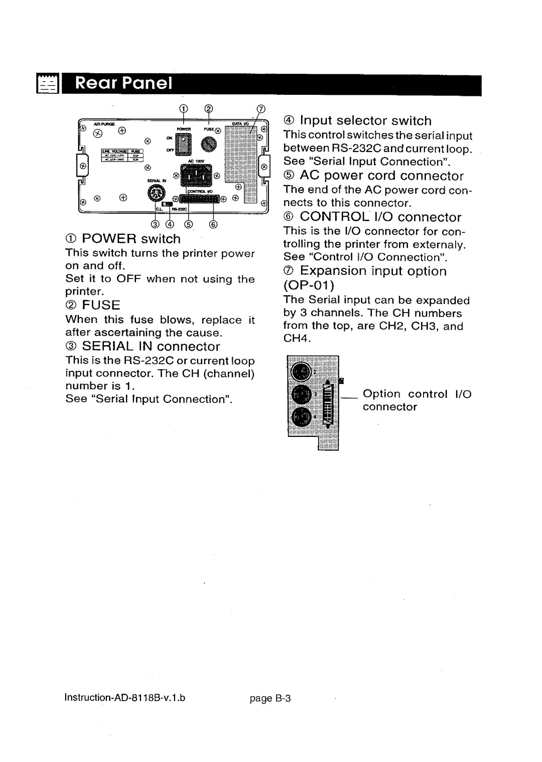 A&D AD-8118B manual 