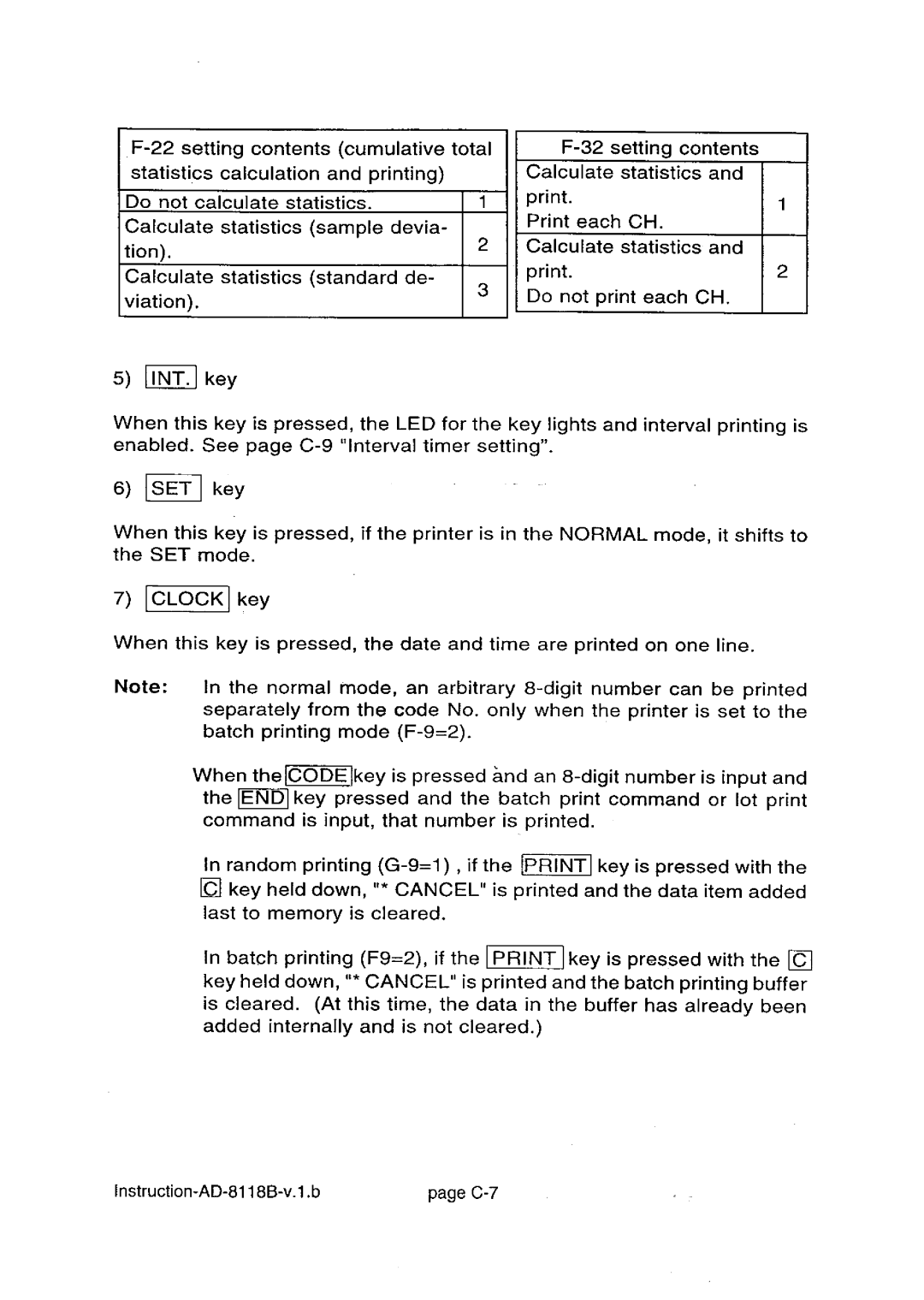 A&D AD-8118B manual 