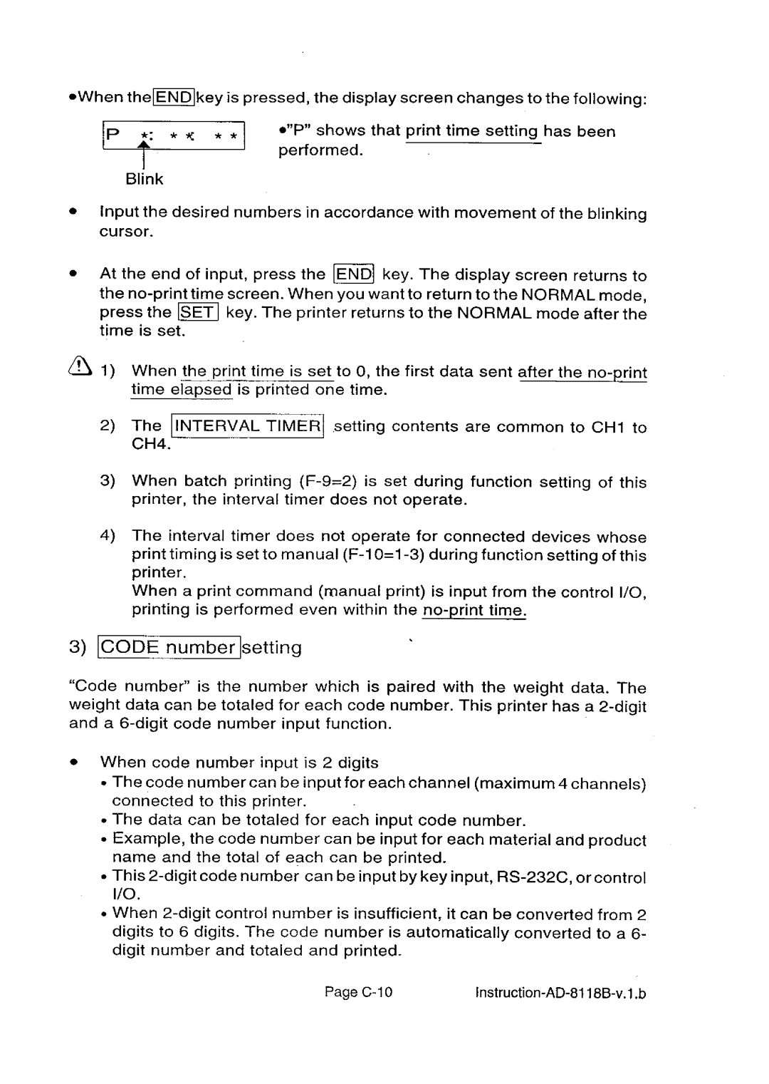 A&D AD-8118B manual 