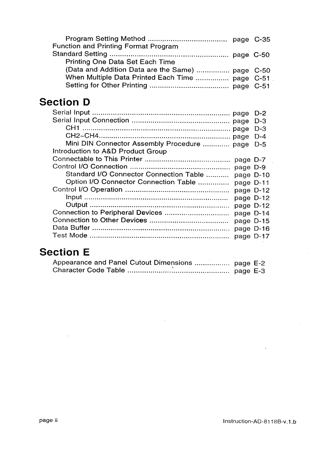 A&D AD-8118B manual 