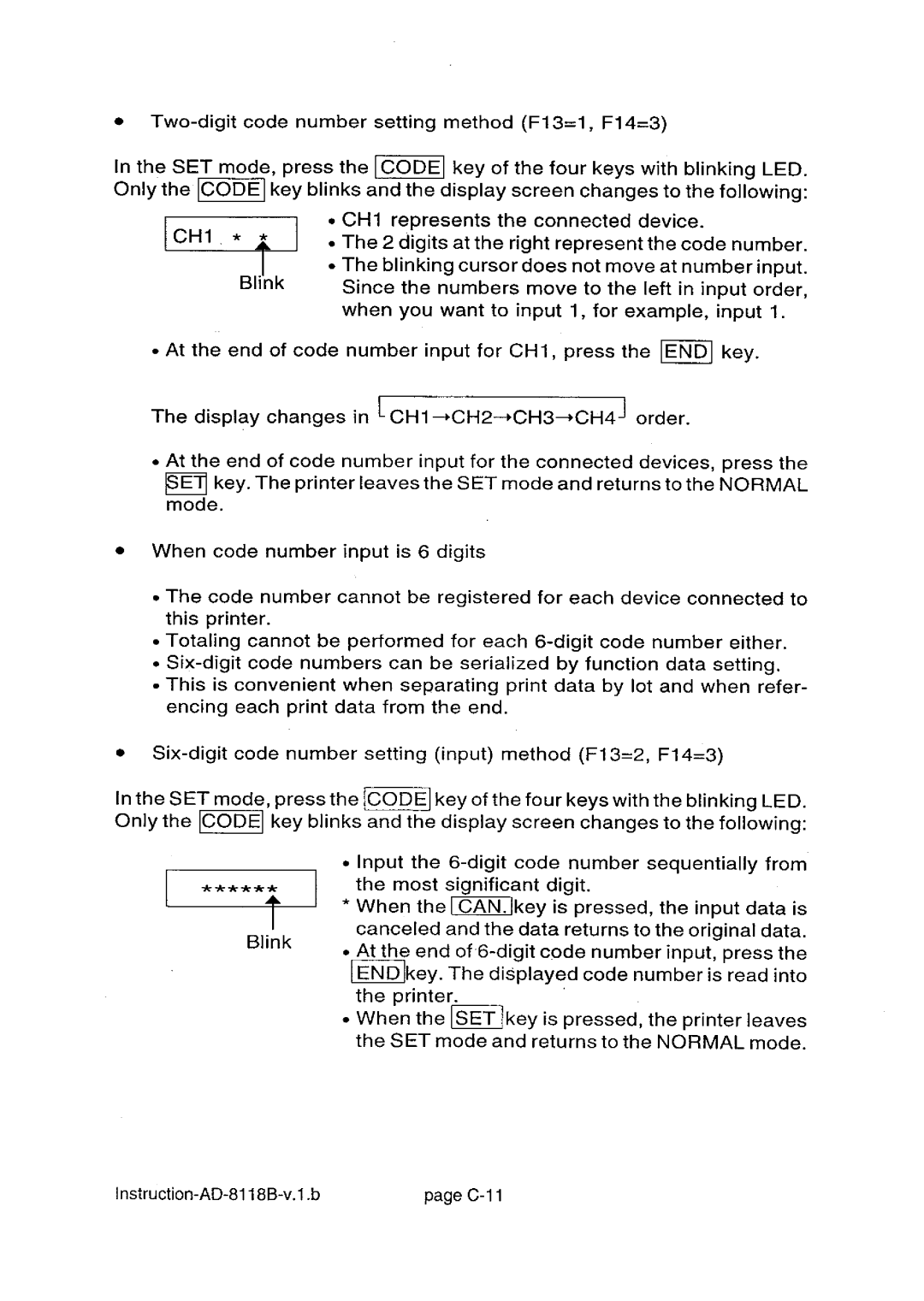 A&D AD-8118B manual 