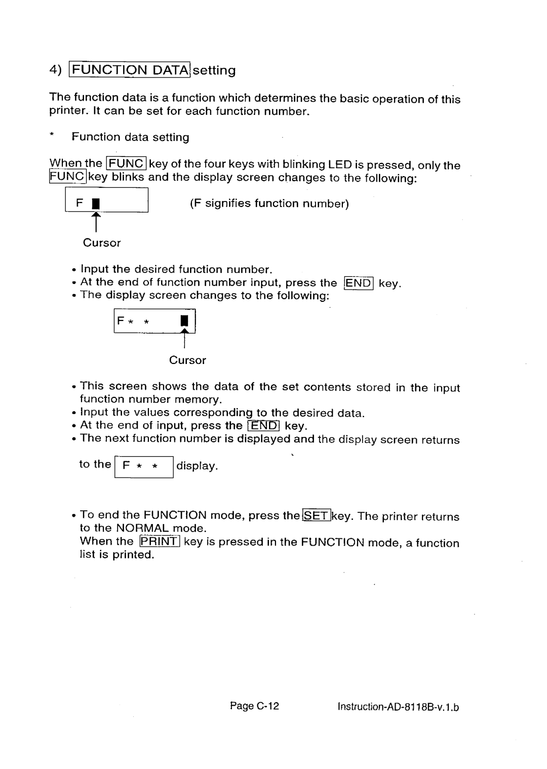 A&D AD-8118B manual 