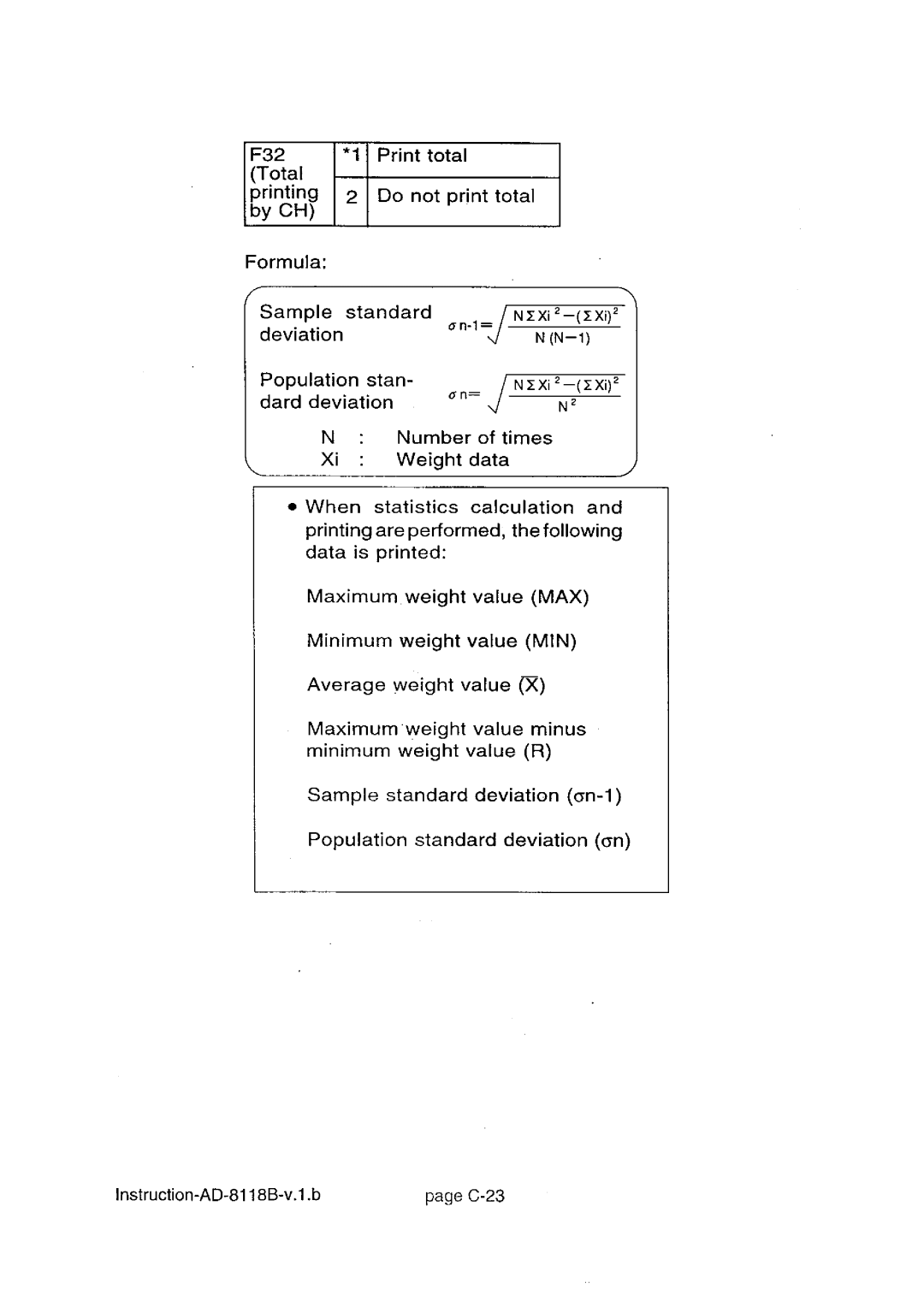 A&D AD-8118B manual 