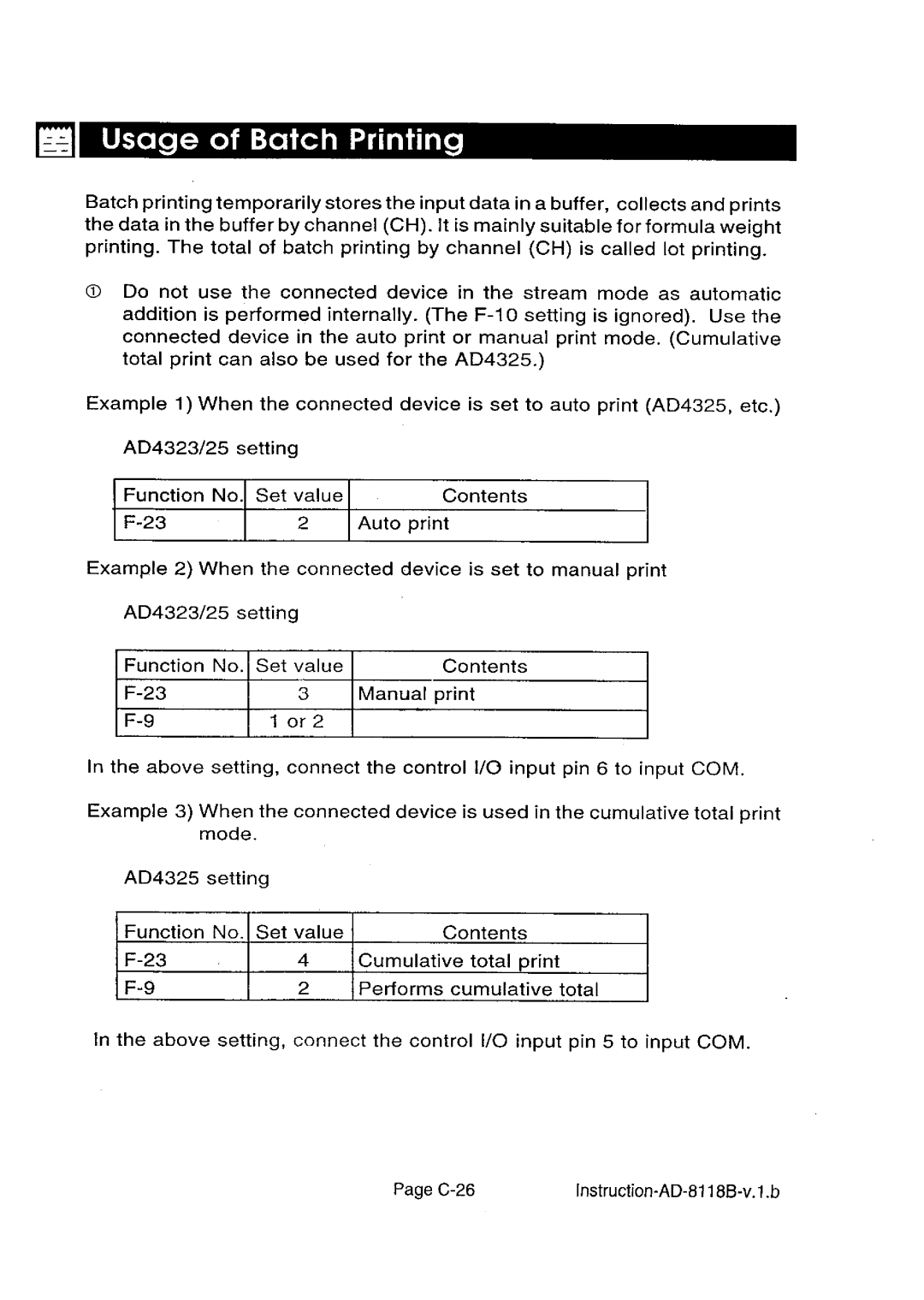 A&D AD-8118B manual 