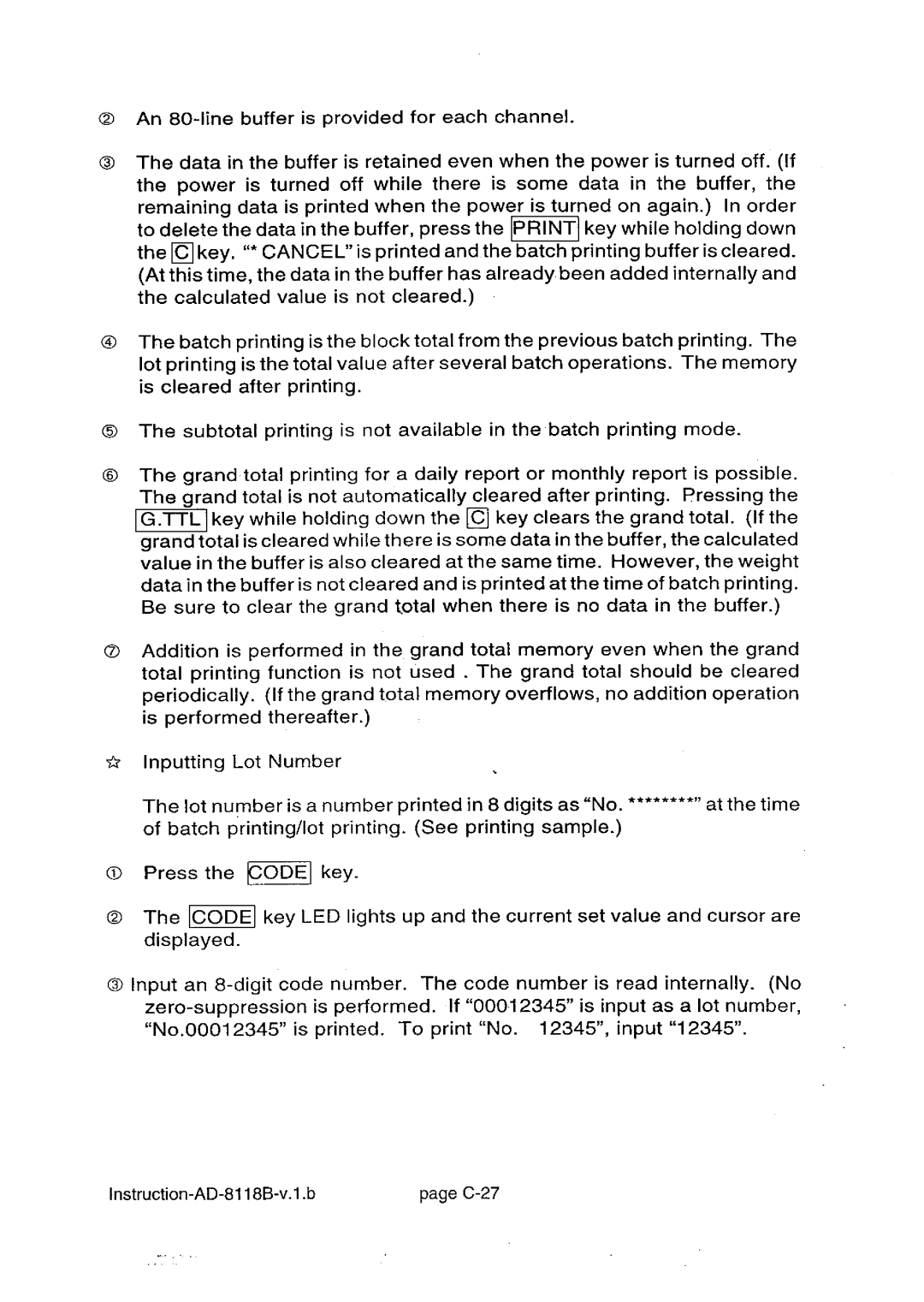 A&D AD-8118B manual 