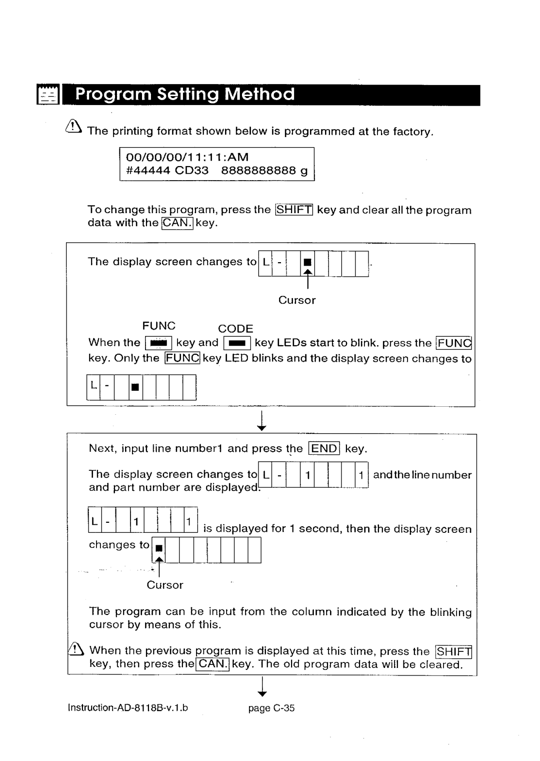 A&D AD-8118B manual 