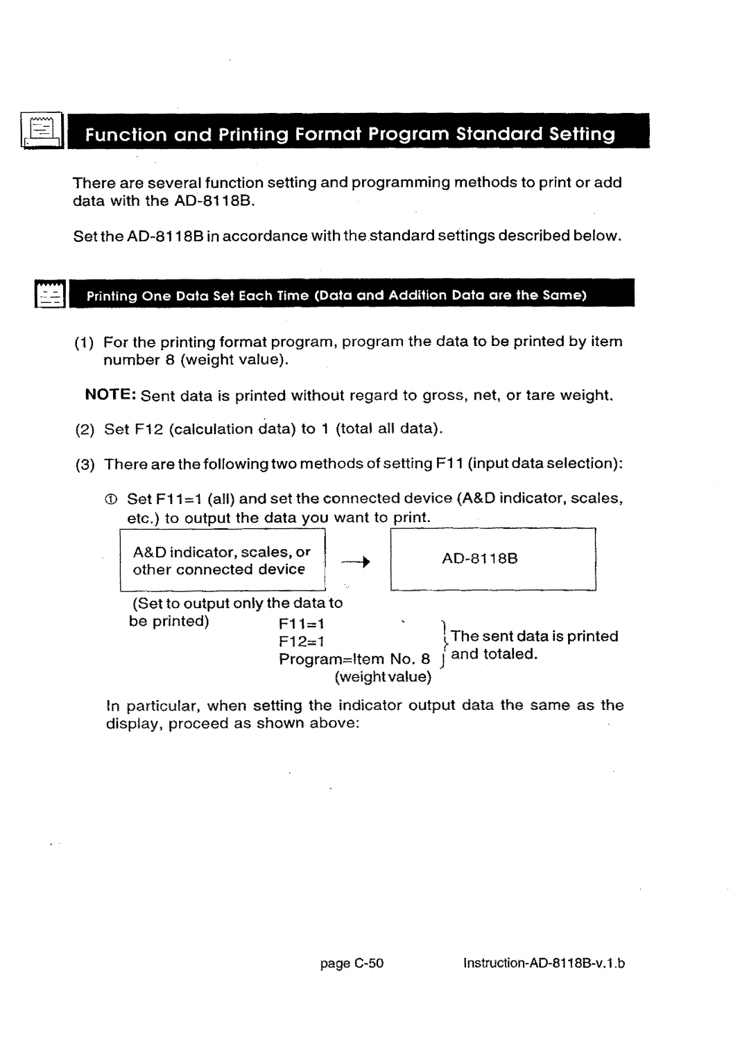 A&D AD-8118B manual 