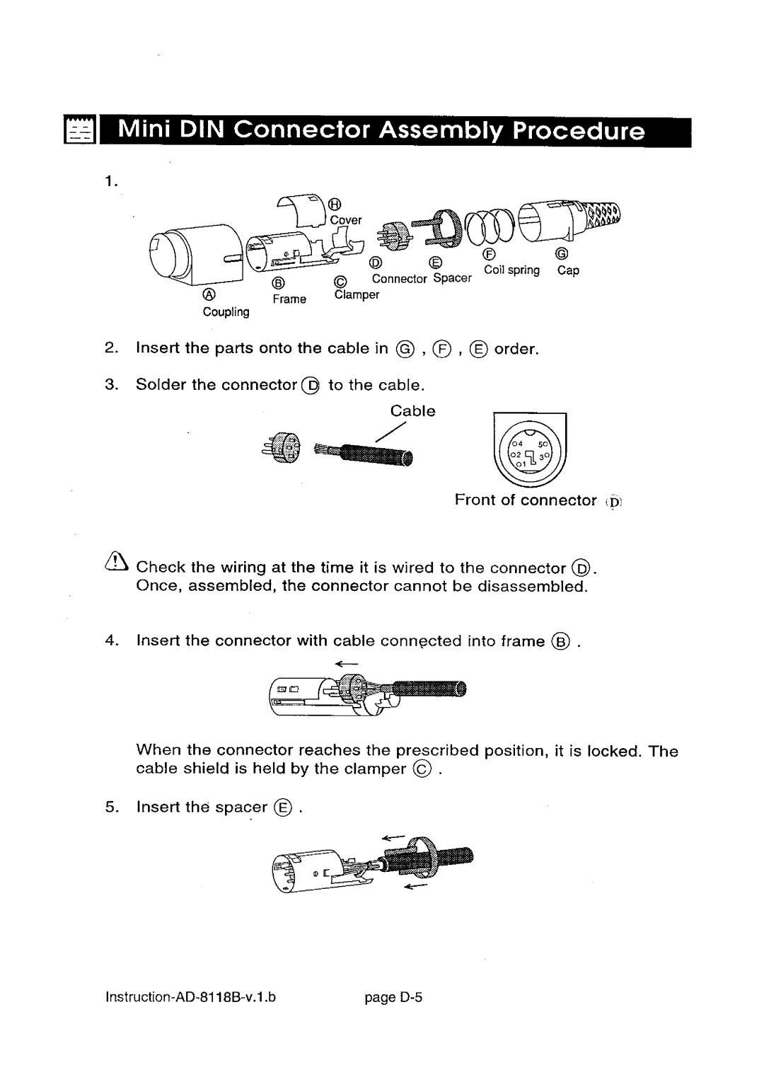 A&D AD-8118B manual 