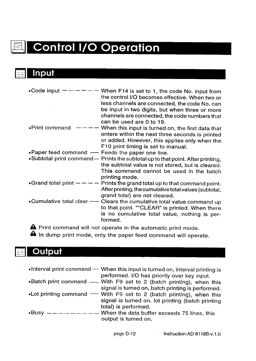 A&D AD-8118B manual 