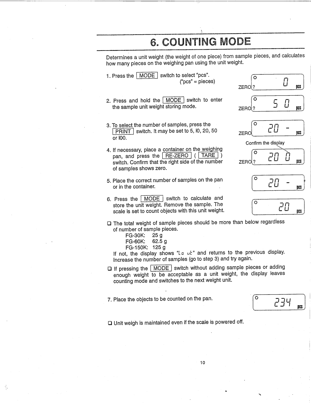 A&D FG-60KBM, FG-150KAL, FG-60KAM, FG-60KAL, FG-150KAM, FG-30KBM, FG-30KAM, FG-150KBM manual 