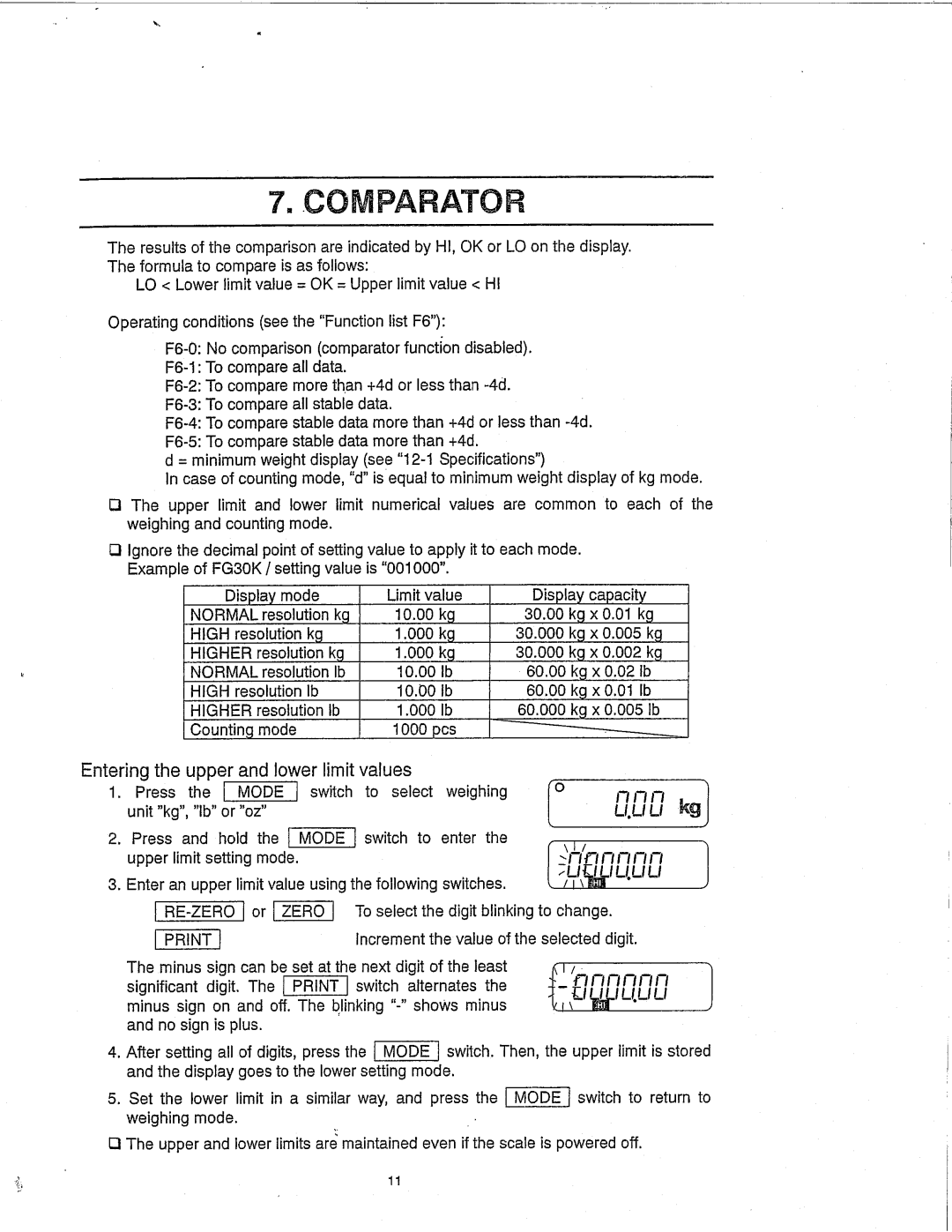 A&D FG-150KAM, FG-150KAL, FG-60KAM, FG-60KAL, FG-60KBM, FG-30KBM, FG-30KAM, FG-150KBM manual 