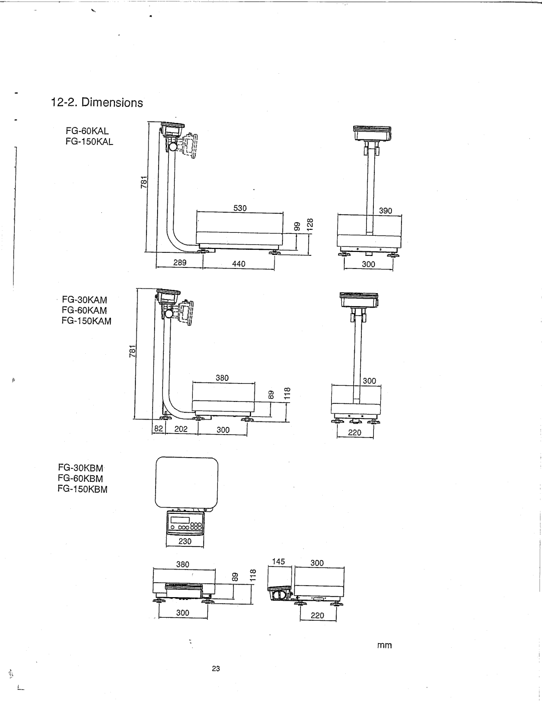 A&D FG-150KAL, FG-60KAM, FG-60KAL, FG-60KBM, FG-150KAM, FG-30KBM, FG-30KAM, FG-150KBM manual 