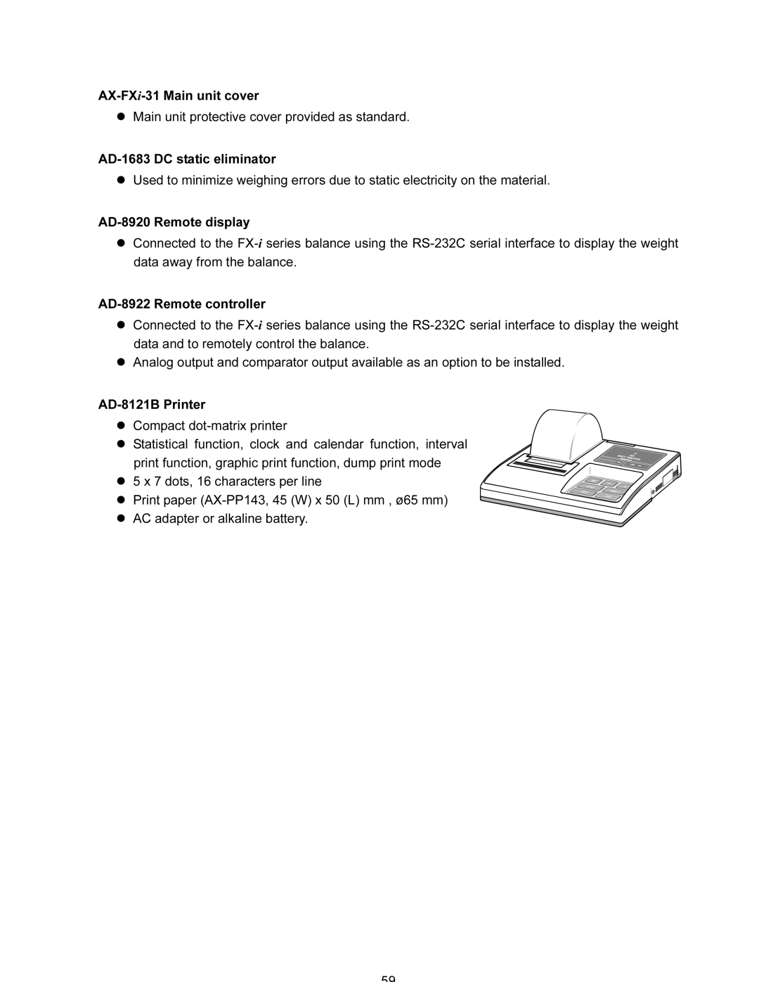 A&D FX-120i/FX-200i/FX-300i/FX1200i/FX2000i/FX3000i instruction manual 