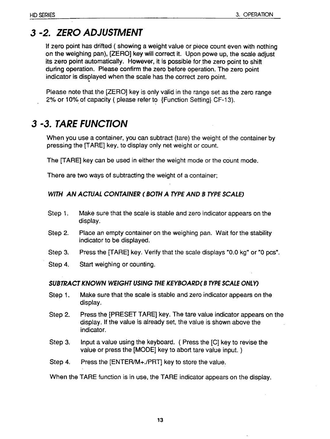 A&D HD-04, HD-05, HD-60KA, HD-60KB, HD-12K, HD-03, HD-30K instruction manual 