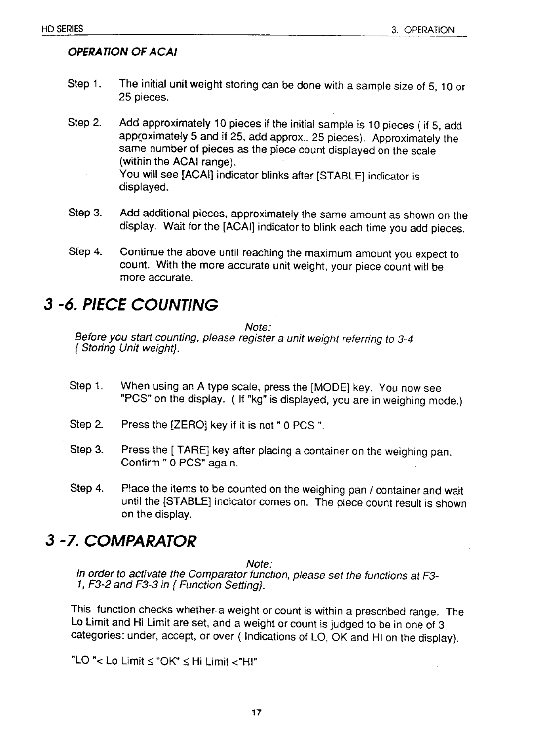 A&D HD-12K, HD-05, HD-60KA, HD-60KB, HD-03, HD-30K, HD-04 instruction manual 