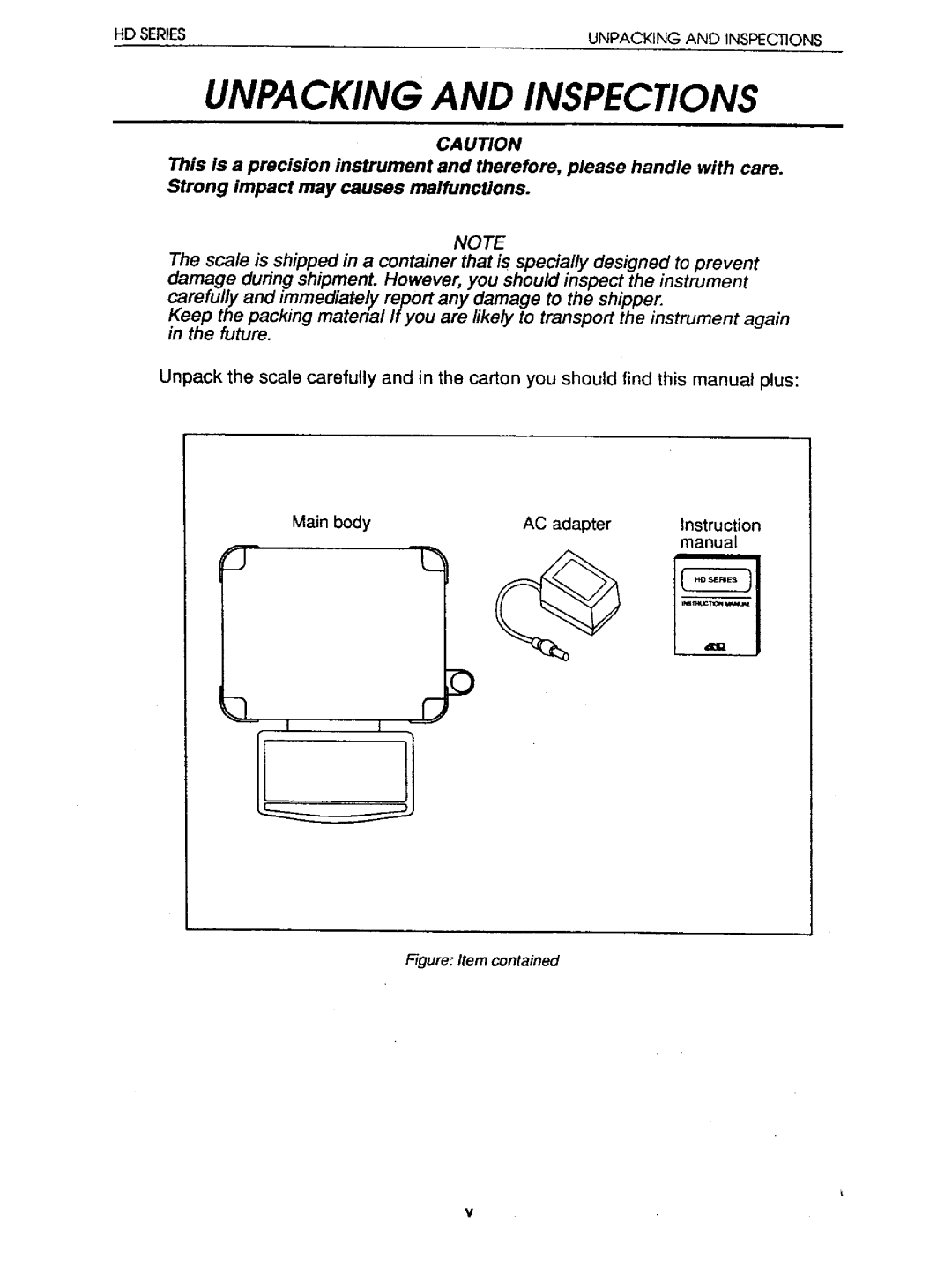 A&D HD-05, HD-60KA, HD-60KB, HD-12K, HD-03, HD-30K, HD-04 instruction manual 