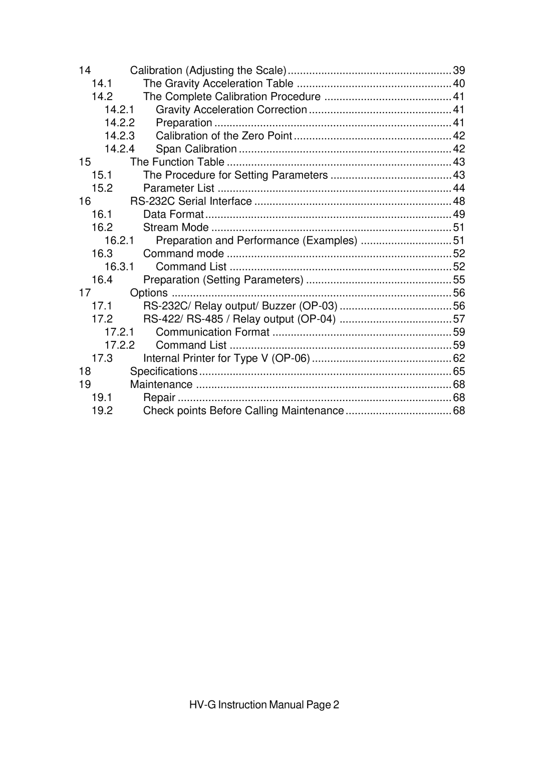 A&D HV-G Series instruction manual 