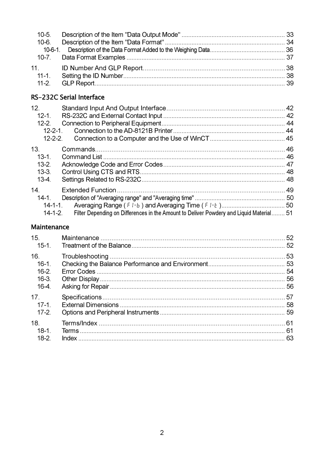 A&D MC-10K, MC-30K manual 10-5, 10-6, Averaging Range f1-b and Averaging Time f1-t 14-1-2 