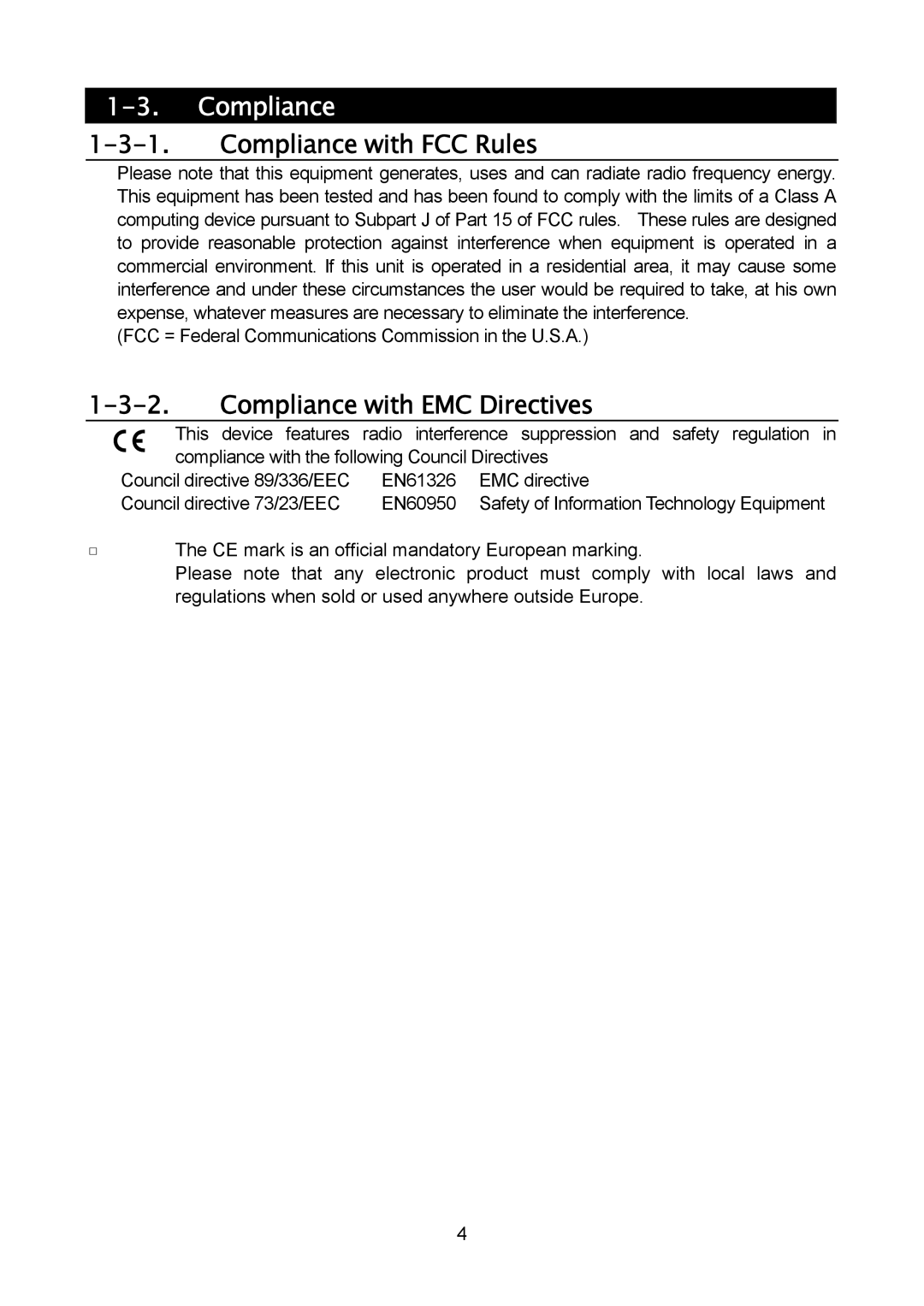 A&D MC-10K, MC-30K manual Compliance with the following Council Directives 