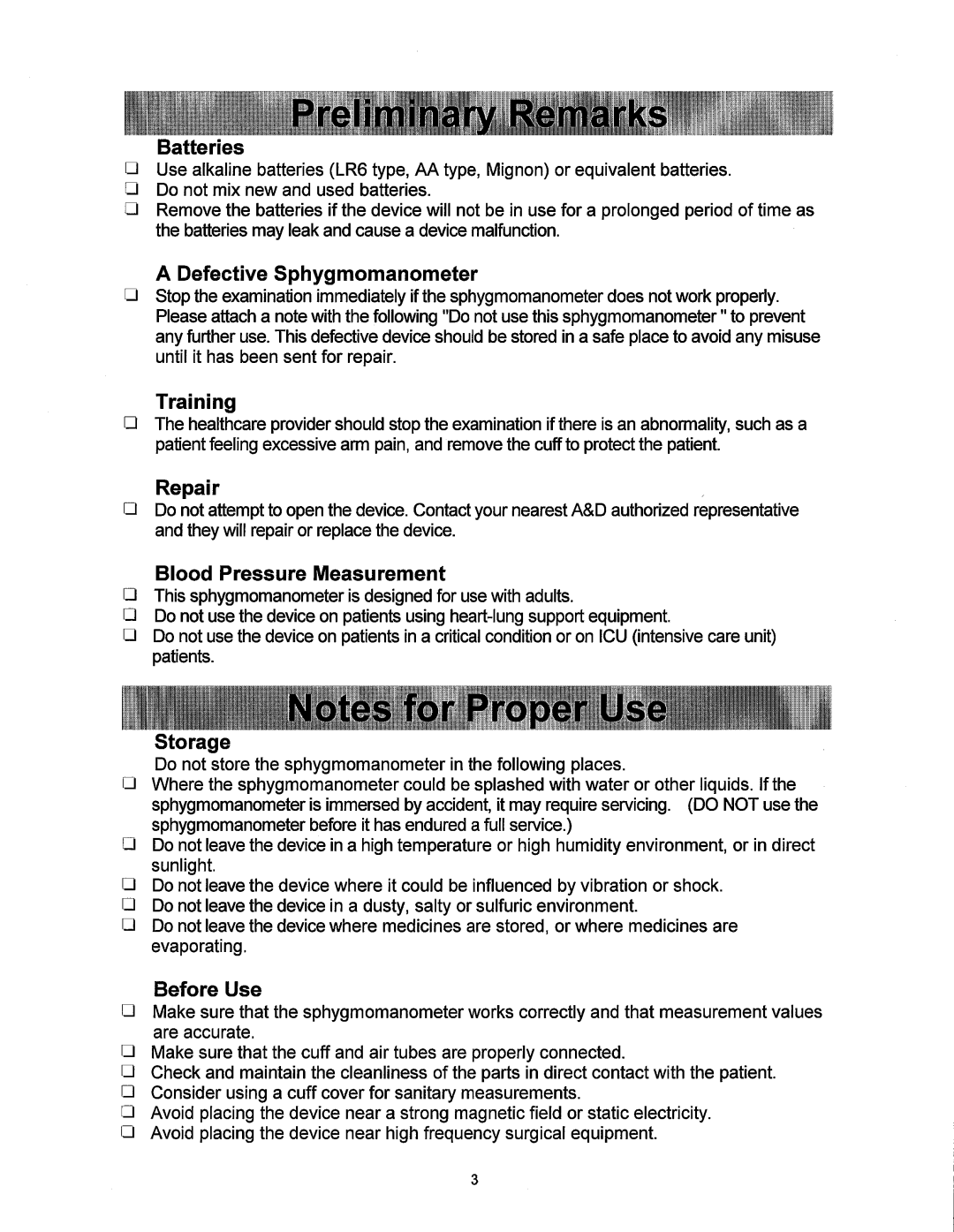 A&D PD4001163 manual 