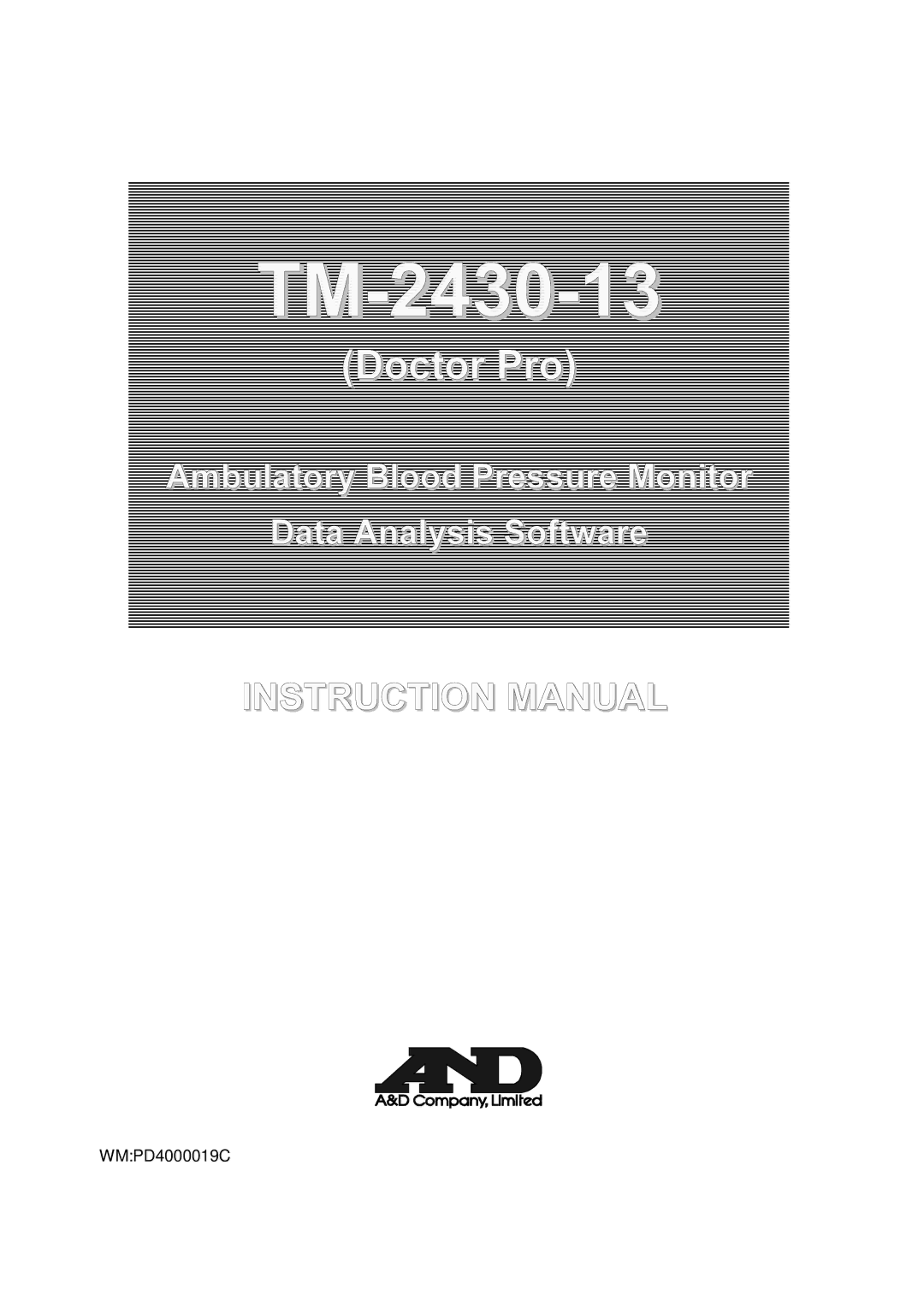 A&D TM-2430-13 instruction manual 