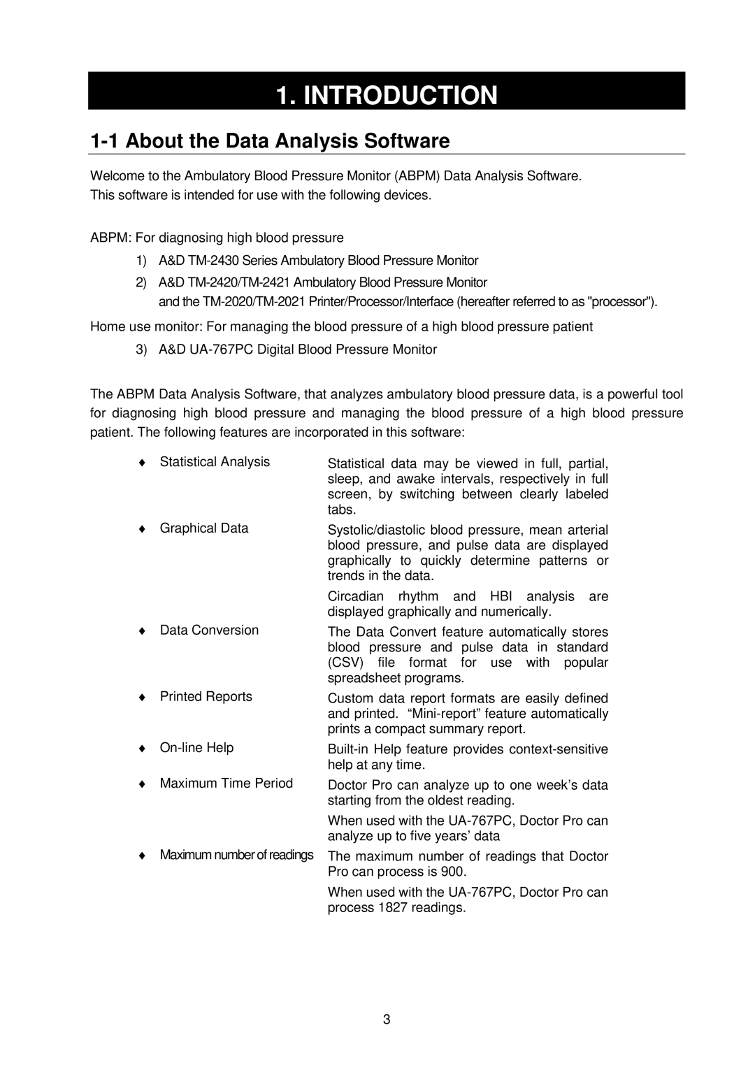 A&D TM-2430-13 instruction manual Introduction, About the Data Analysis Software 