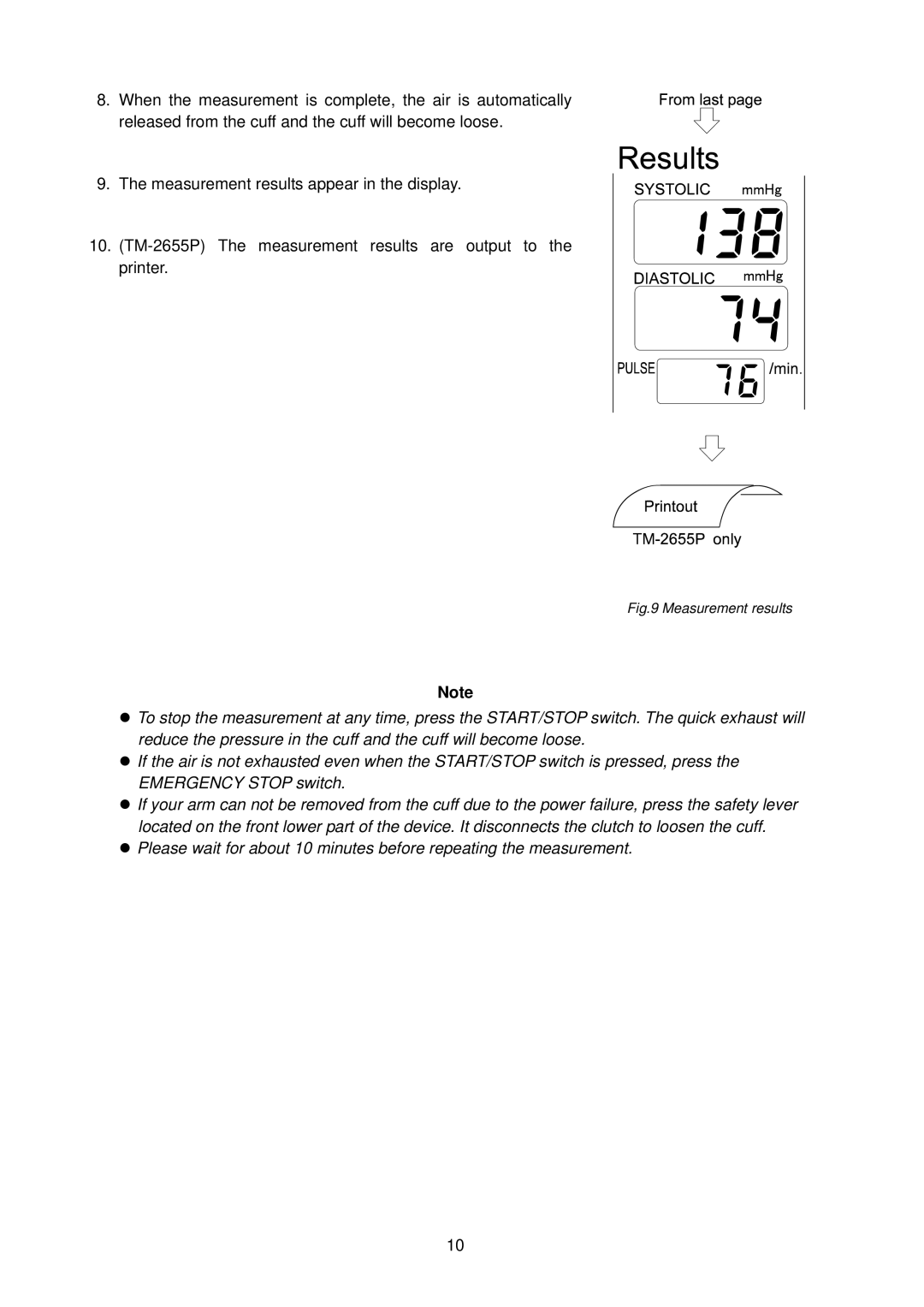 A&D TM-2655P manual Measurement results 