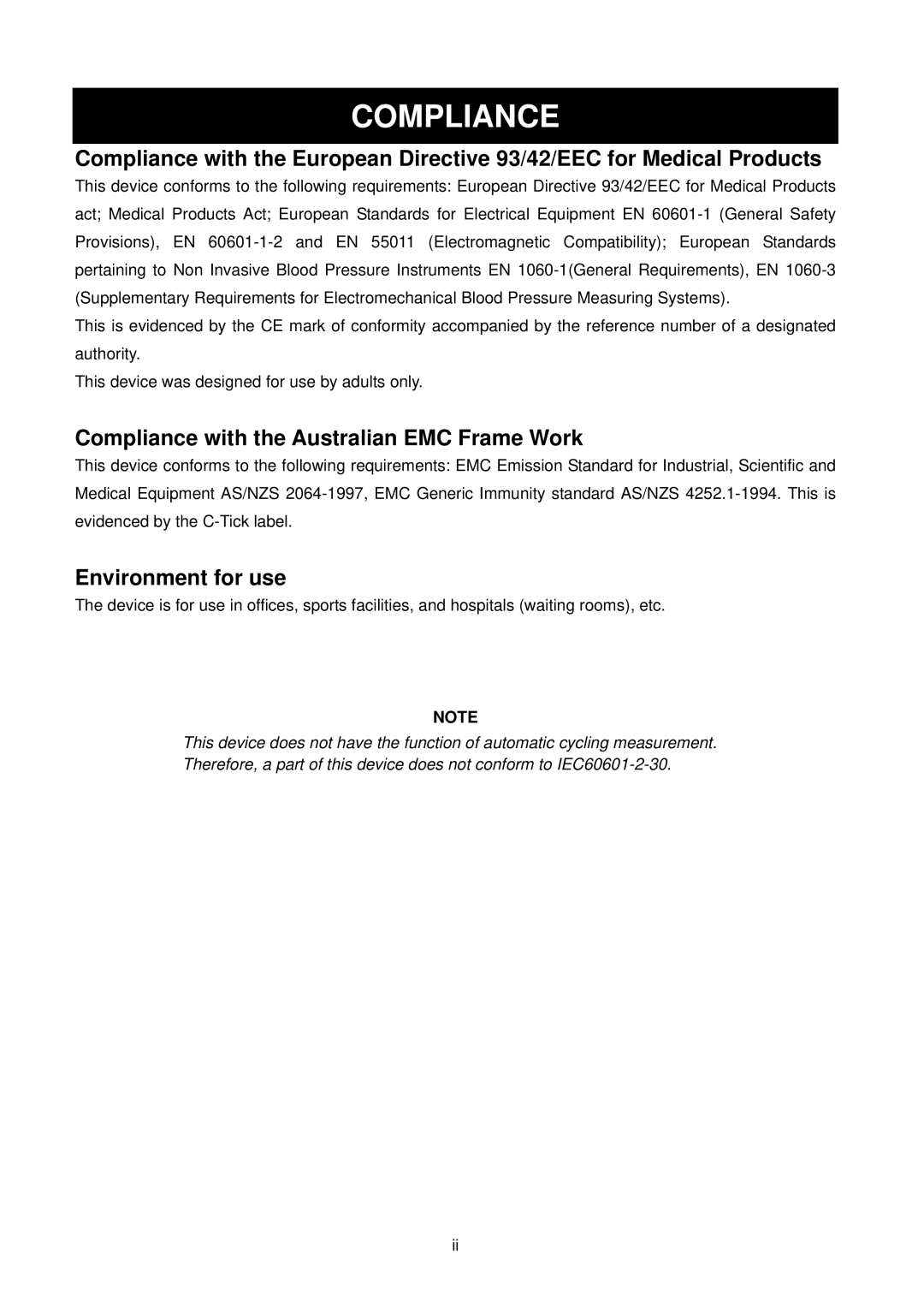 A&D TM-2655P manual Compliance with the Australian EMC Frame Work 