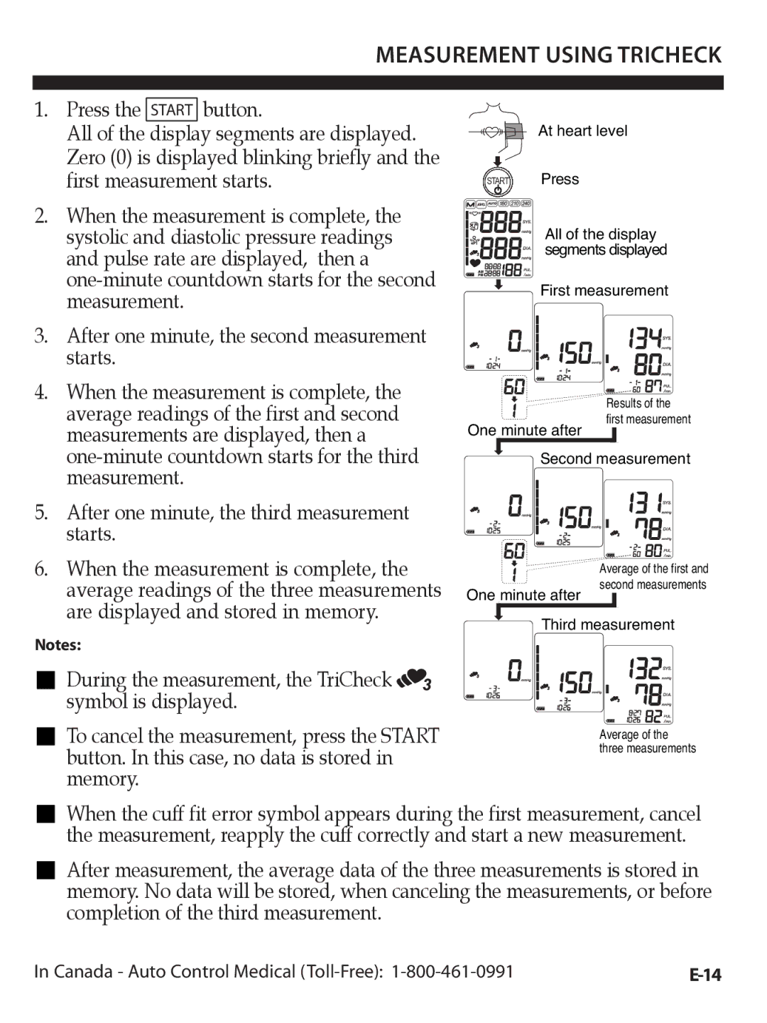 A&D UA-1020CN instruction manual Measurement Using Tricheck, Press the Start button 