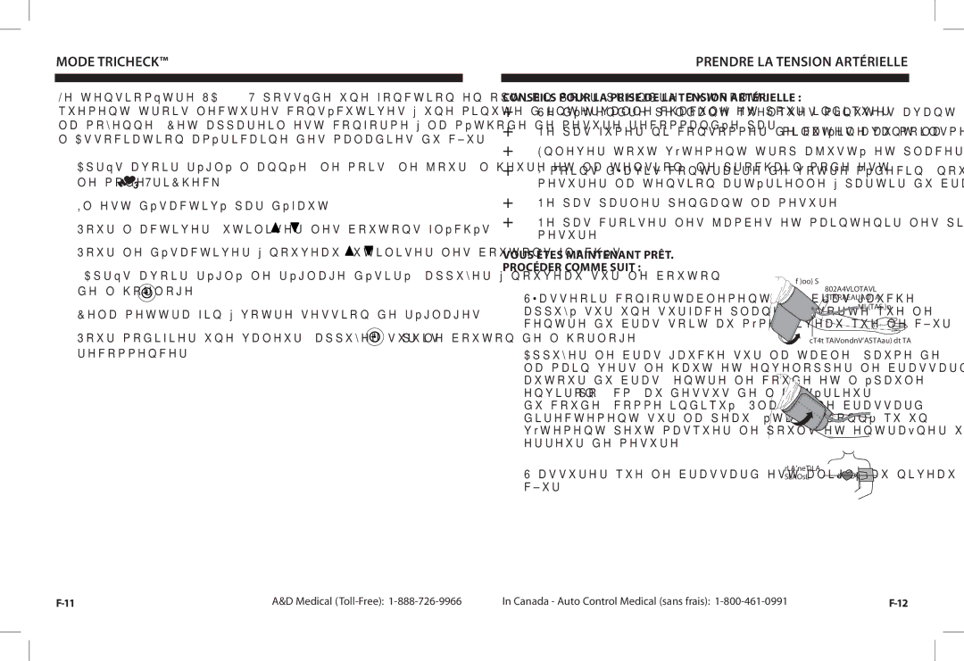 A&D UA-1030TCN Mode Tricheck, Prendre LA Tension Artérielle, Conseils Pour LA Prise DE LA Tension Artérielle 