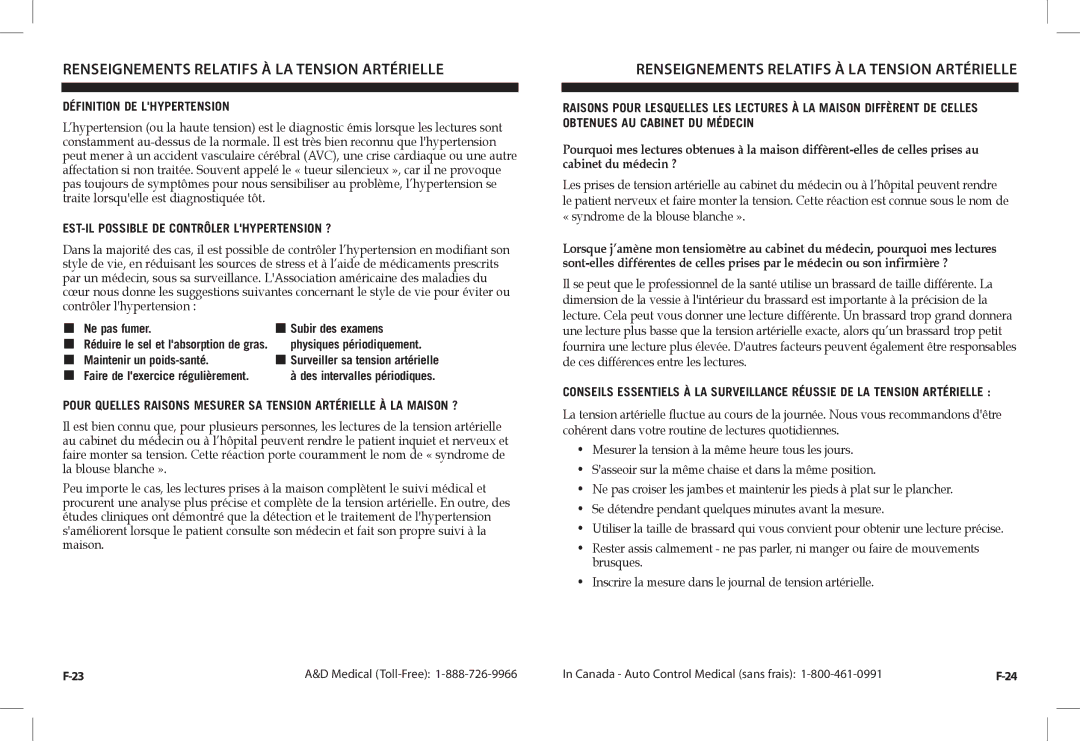 A&D UA-1030TCN instruction manual Définition DE Lhypertension, EST-IL Possible DE Contrôler Lhypertension ? 