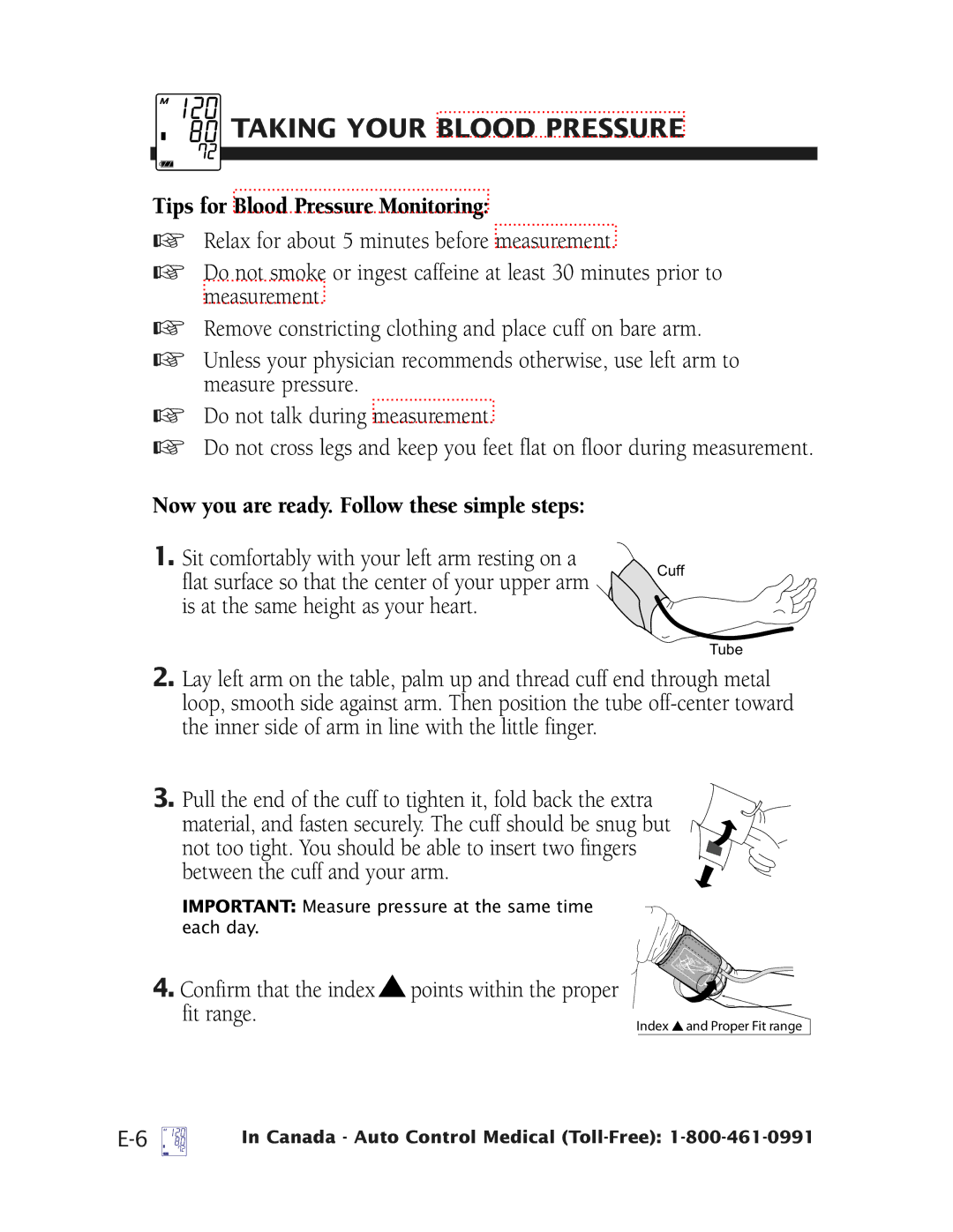 A&D ua-705 manual Taking Your Blood Pressure, Tips for Blood Pressure Monitoring 