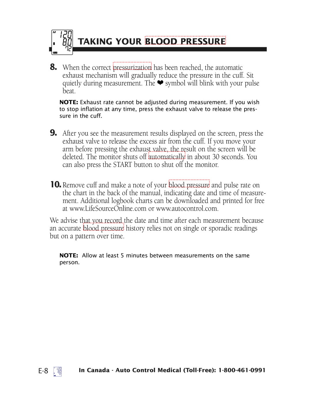 A&D ua-705 manual Taking Your Blood Pressure 