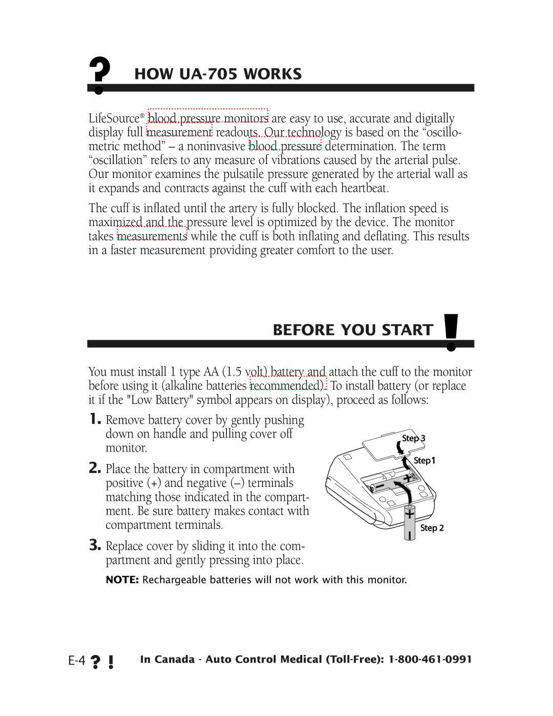 A&D ua-705 manual ? HOW UA-705 Works, Before YOU Start 