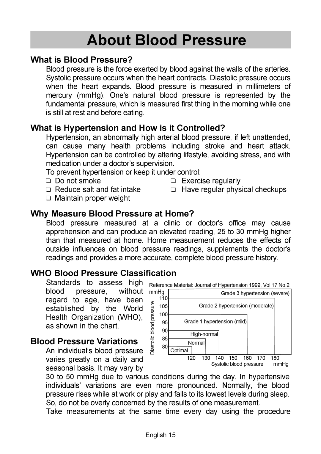 A&D BT-Ci, UA-767 About Blood Pressure, What is Blood Pressure?, What is Hypertension and How is it Controlled? 