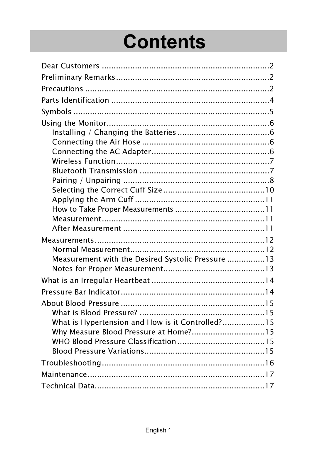 A&D BT-Ci, UA-767 instruction manual Contents 