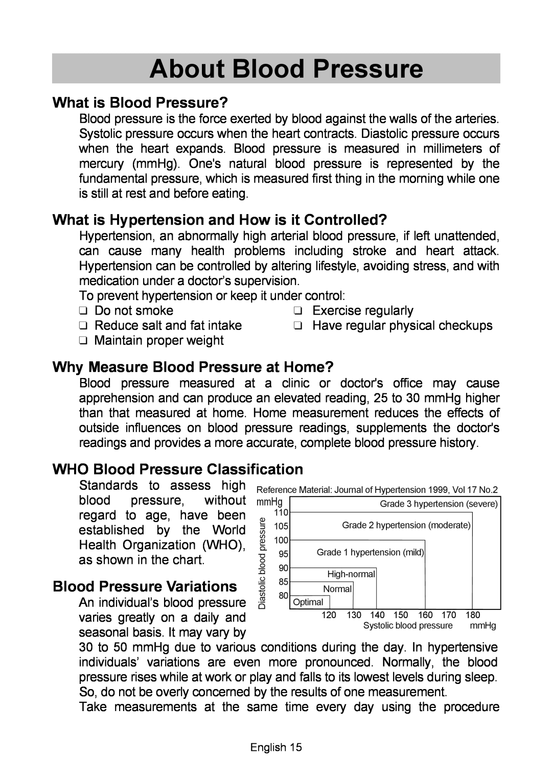 A&D BT-Ci, UA-767 About Blood Pressure, What is Blood Pressure?, What is Hypertension and How is it Controlled? 