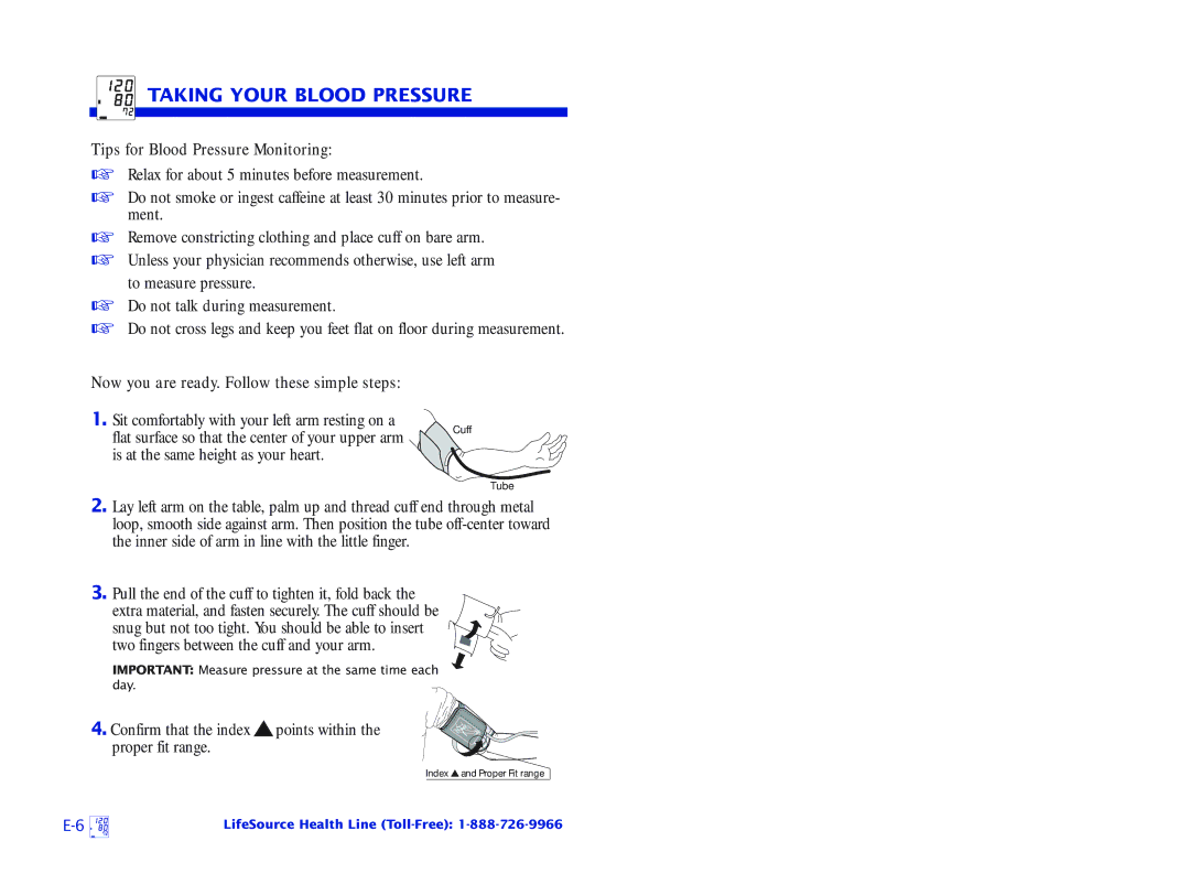 A&D UA-767 Plus manual Taking Your Blood Pressure, Tips for Blood Pressure Monitoring 