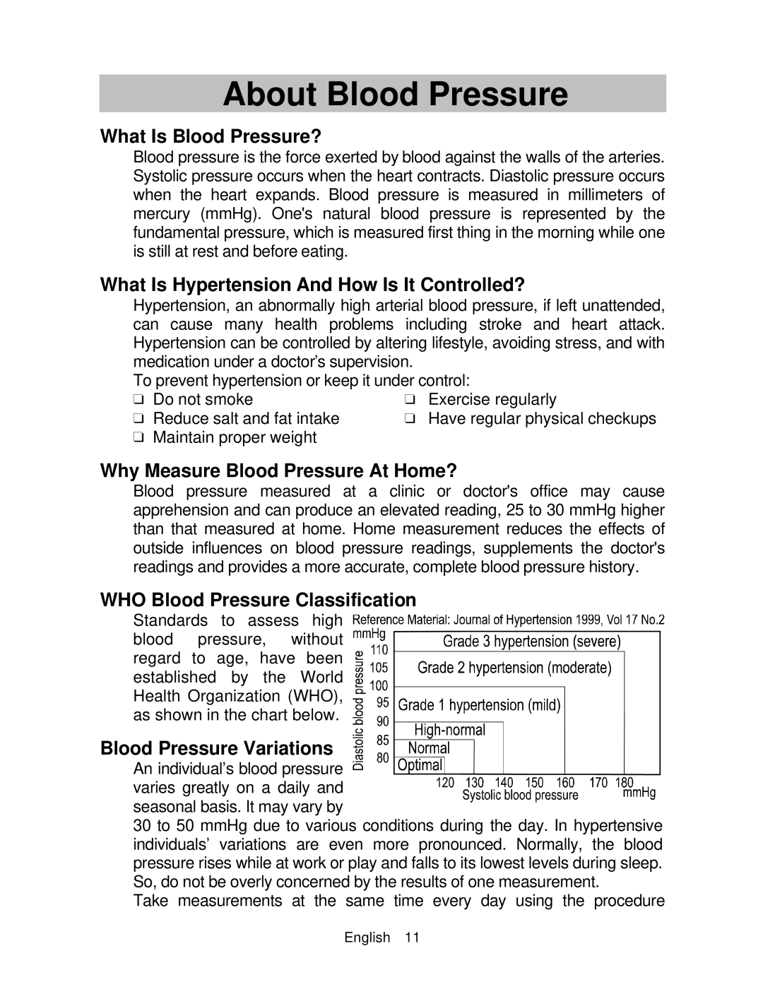 A&D UA-767 instruction manual About Blood Pressure 