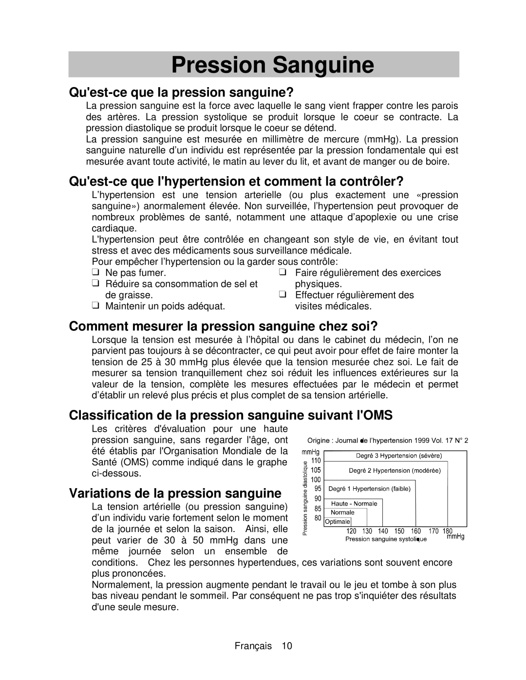 A&D UA-767 instruction manual Pression Sanguine 