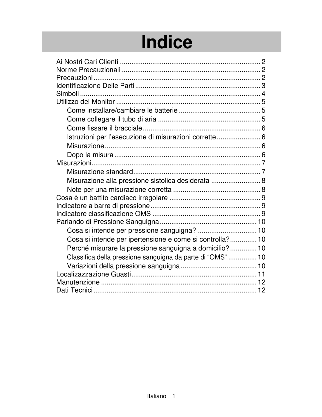 A&D UA-767 instruction manual Indice 