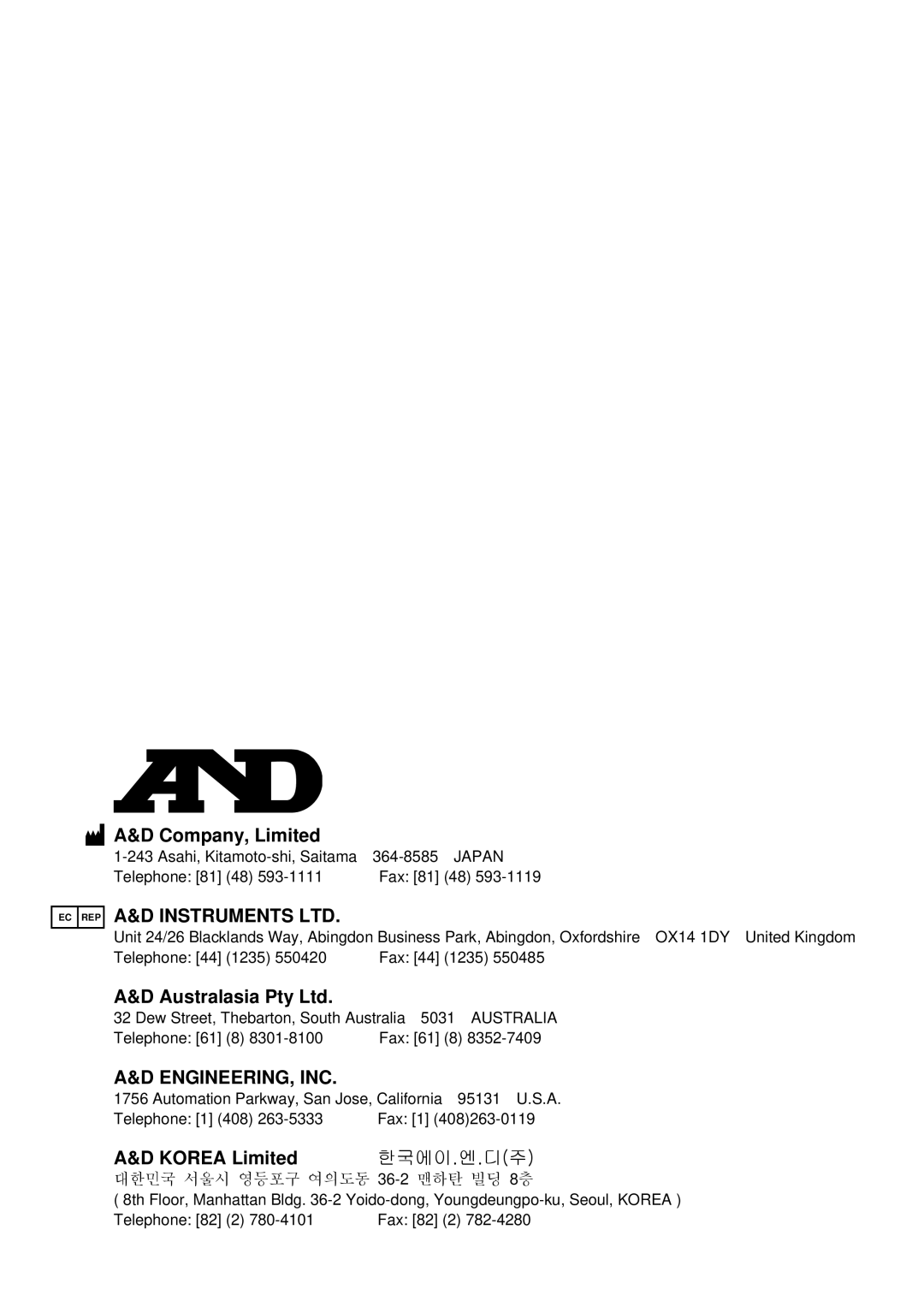 A&D UA-767NFC instruction manual Engineering, Inc 