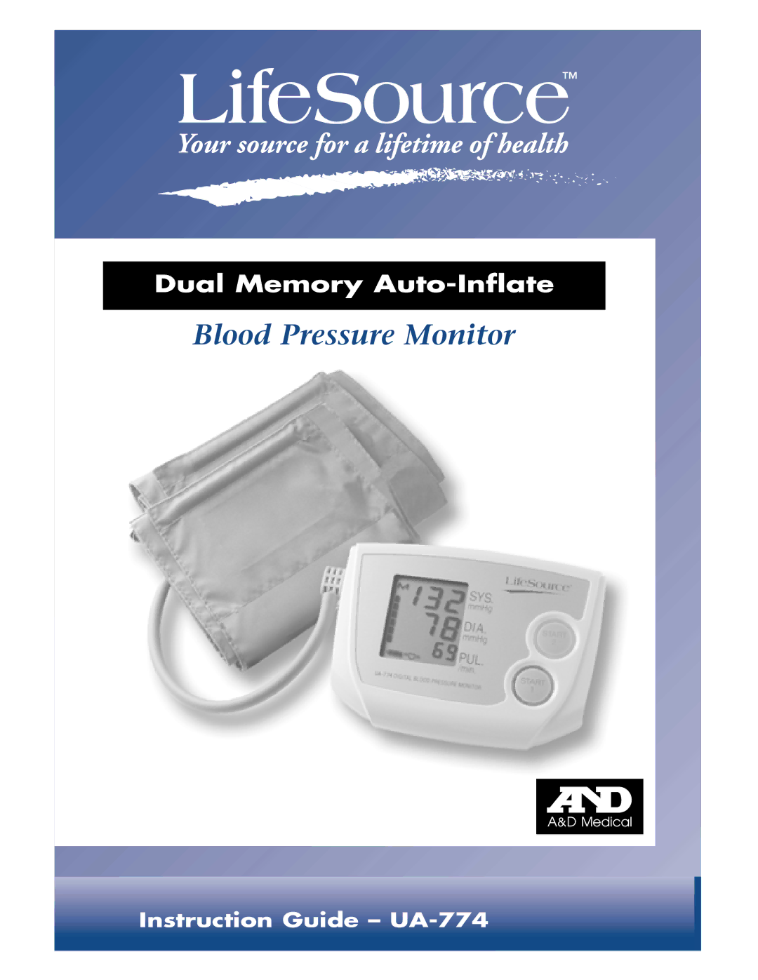 A&D UA-774 manual Blood Pressure Monitor 