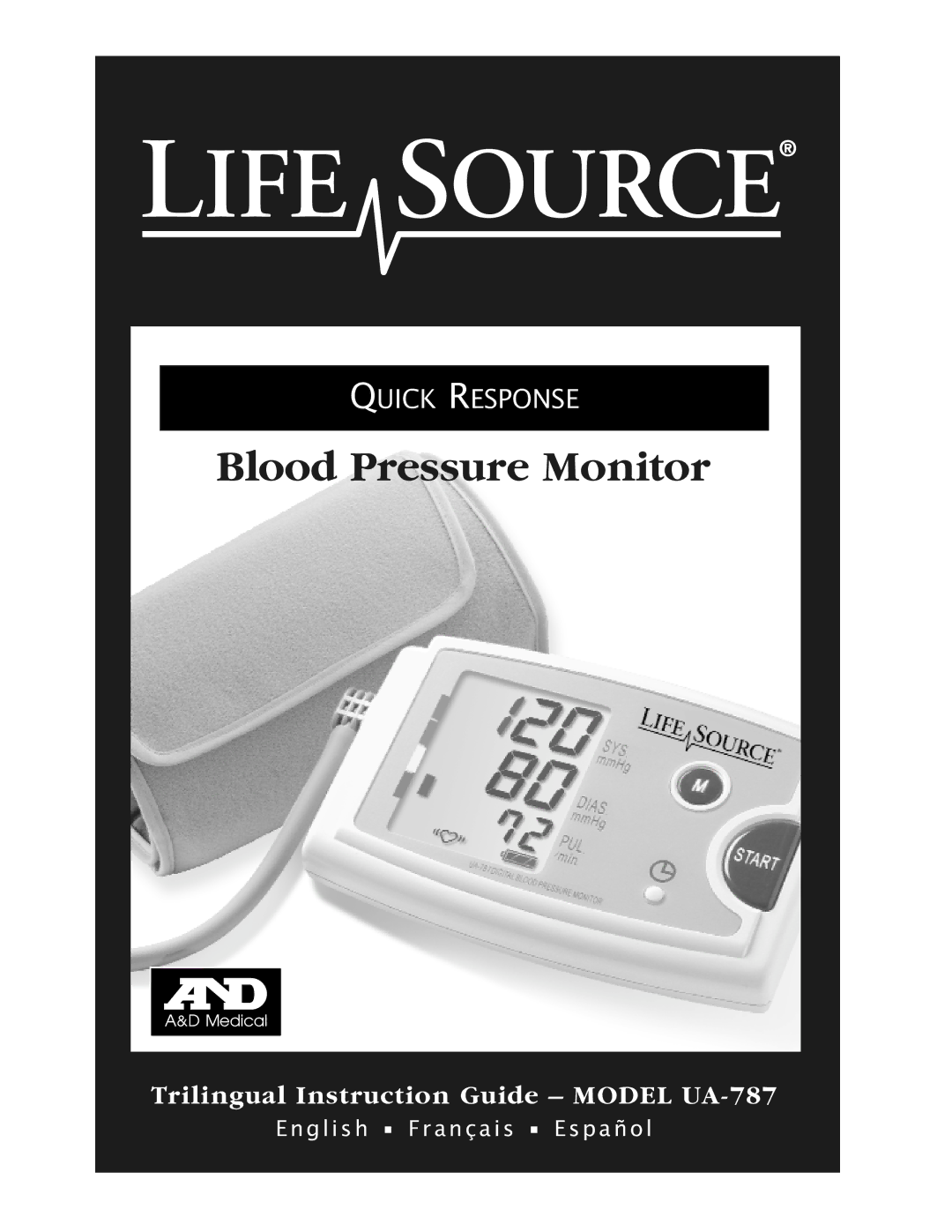 A&D UA-787 manual Blood Pressure Monitor 