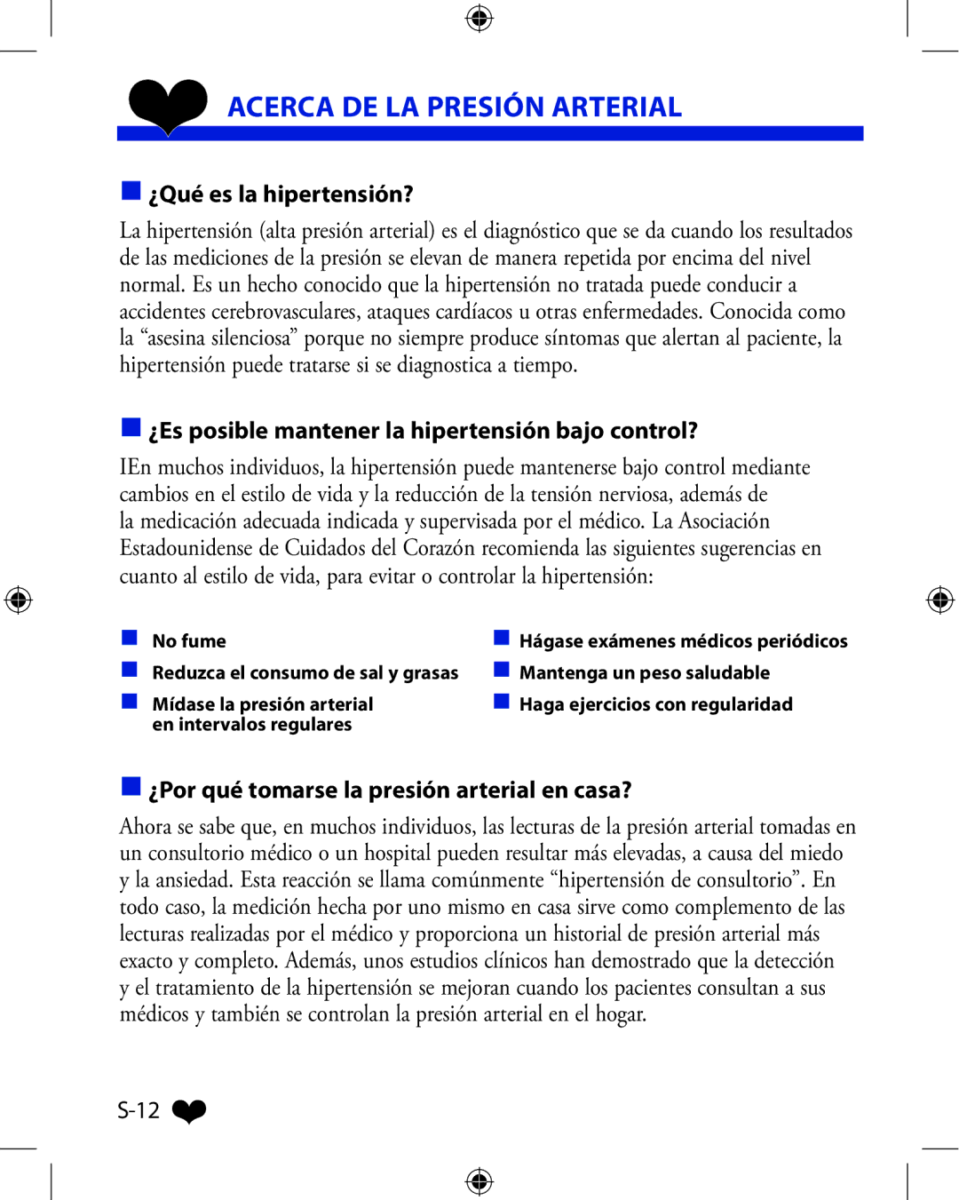 A&D UA-851ANT manual ¿Qué es la hipertensión?, ¿Es posible mantener la hipertensión bajo control? 