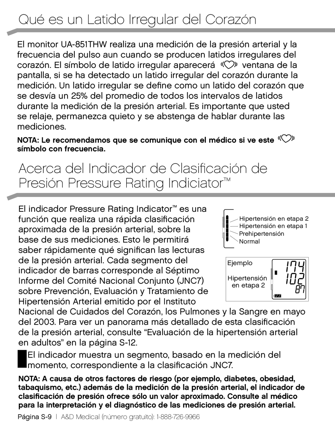 A&D UA_851THX, UA-851THW, UA851TMW user manual Qué es un Latido Irregular del Corazón 