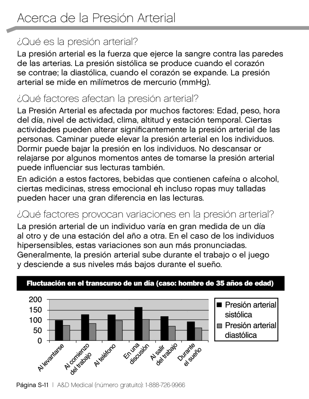 A&D UA851TMW Acerca de la Presión Arterial, ¿Qué es la presión arterial?, ¿Qué factores afectan la presión arterial? 