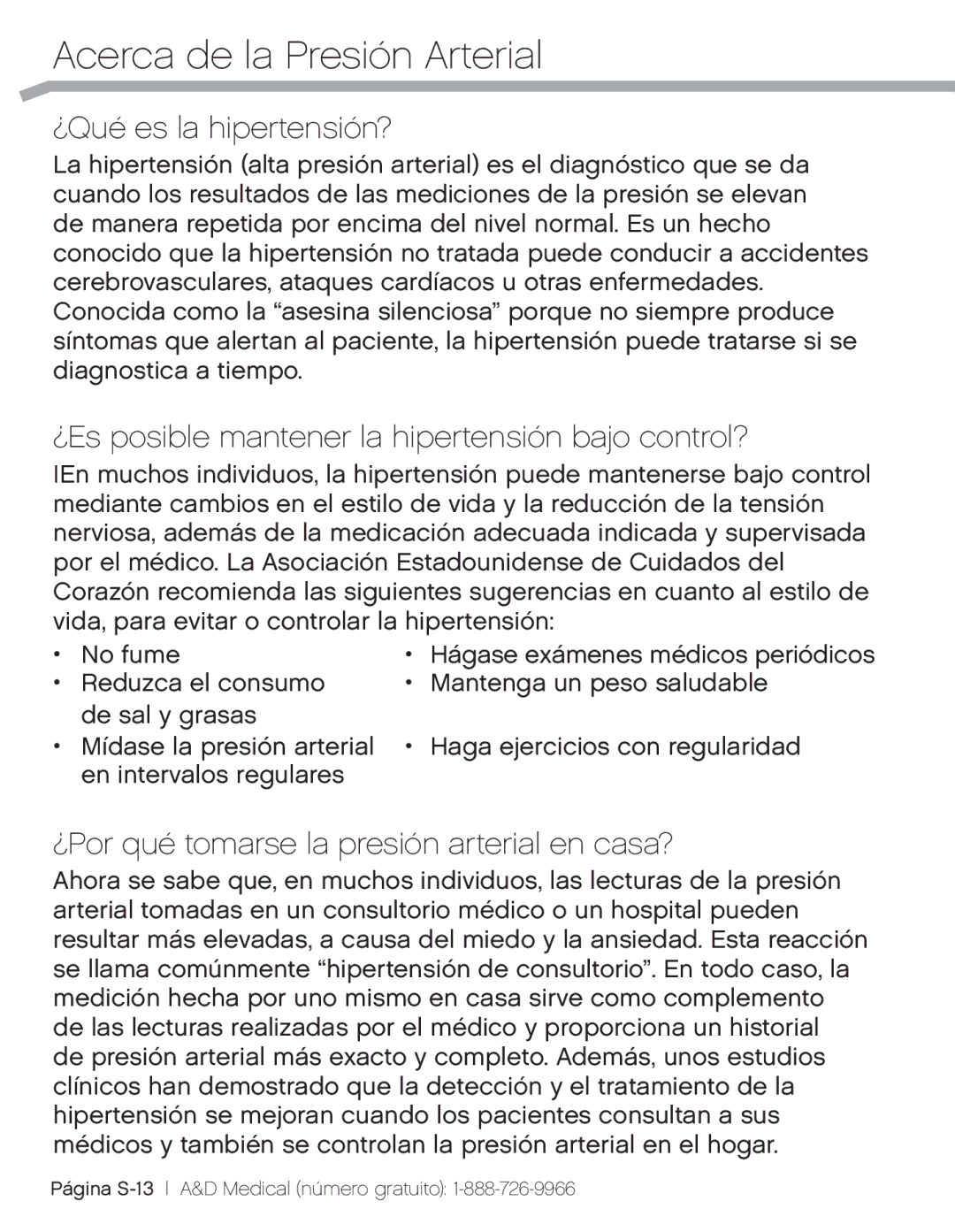 A&D UA-851THW, UA851TMW, UA_851THX user manual ¿Qué es la hipertensión?, ¿Es posible mantener la hipertensión bajo control? 