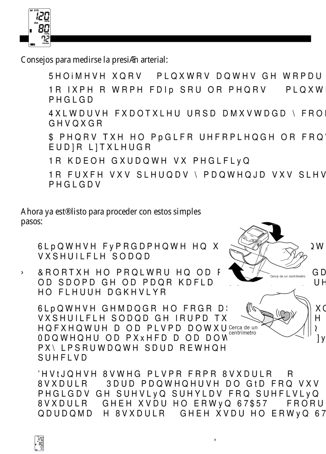 A&D UB-512 manual Consejos para medirse la presión arterial 