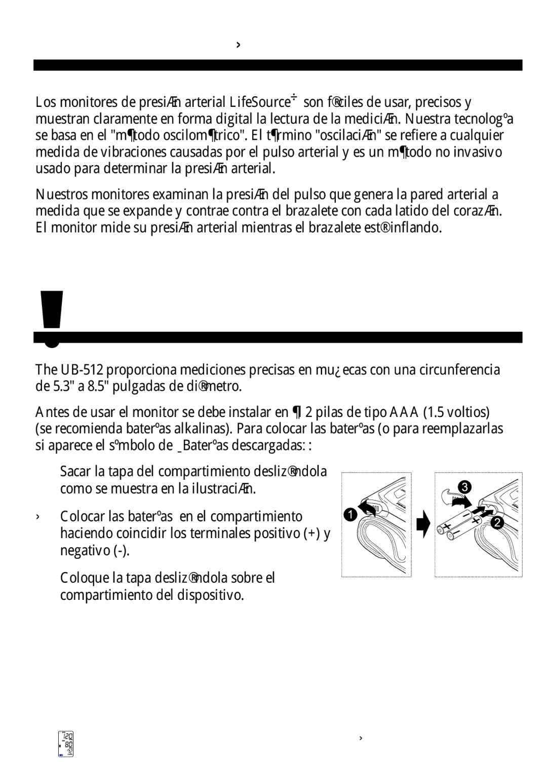 A&D manual ? Funcionamiento DEL UB-512, Antes DE Comenzar 